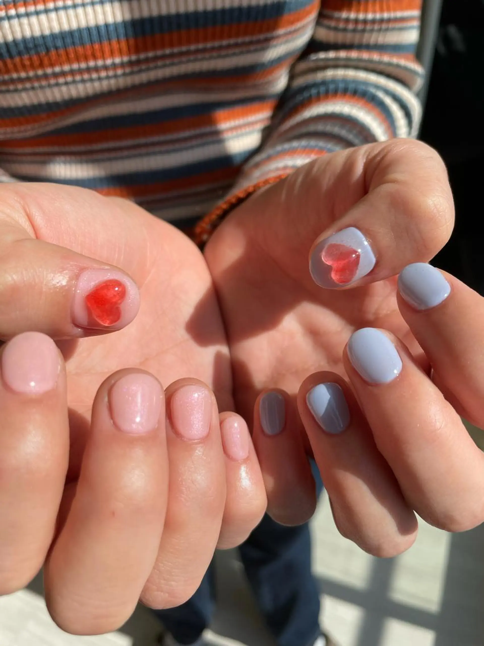 ネイル ハート ハンドネイル Hisaka Mikiのネイルデザイン