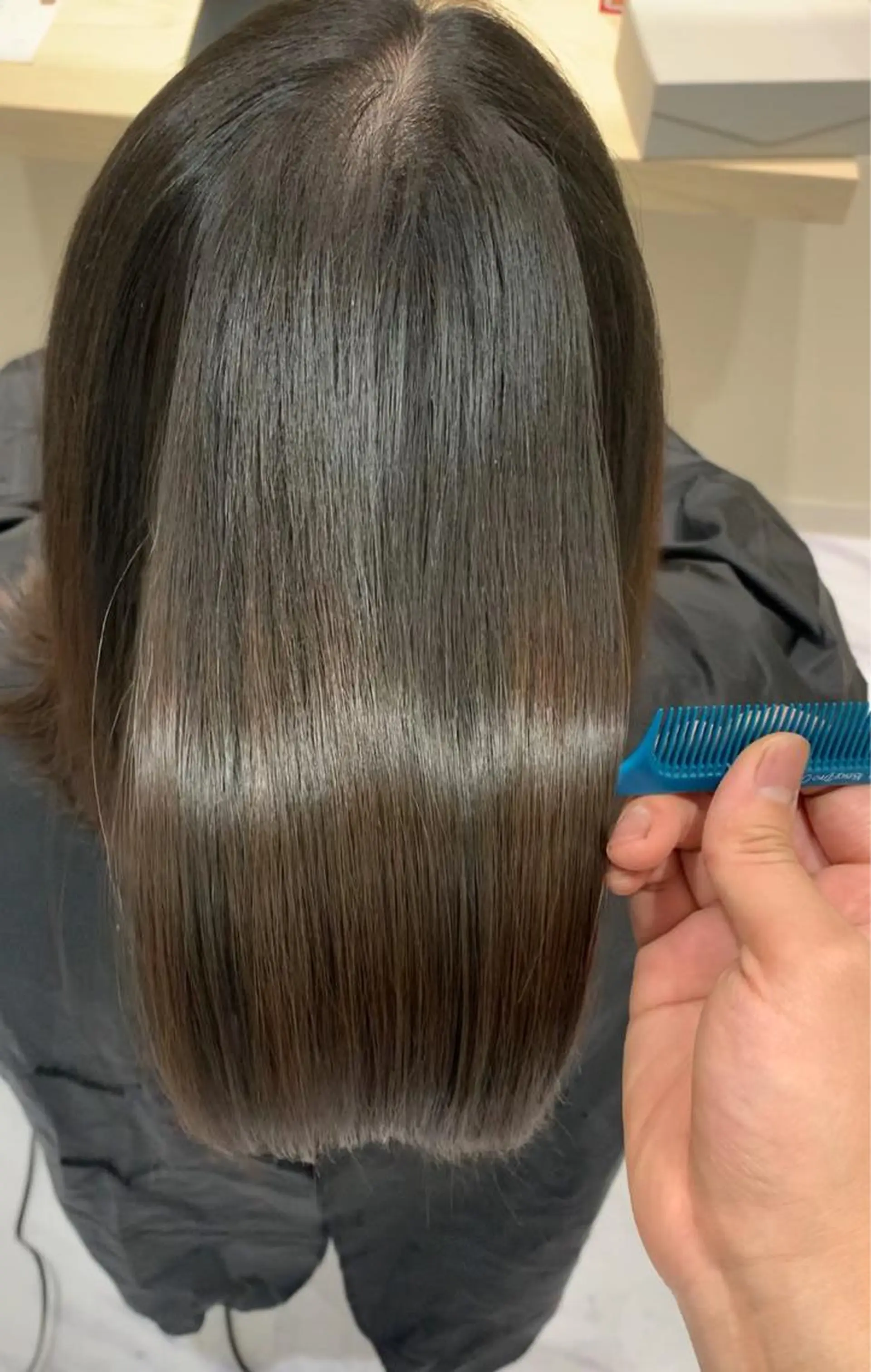 ミディアム カット 縮毛矯正 トリートメント 丹野 圭太のヘアスタイル