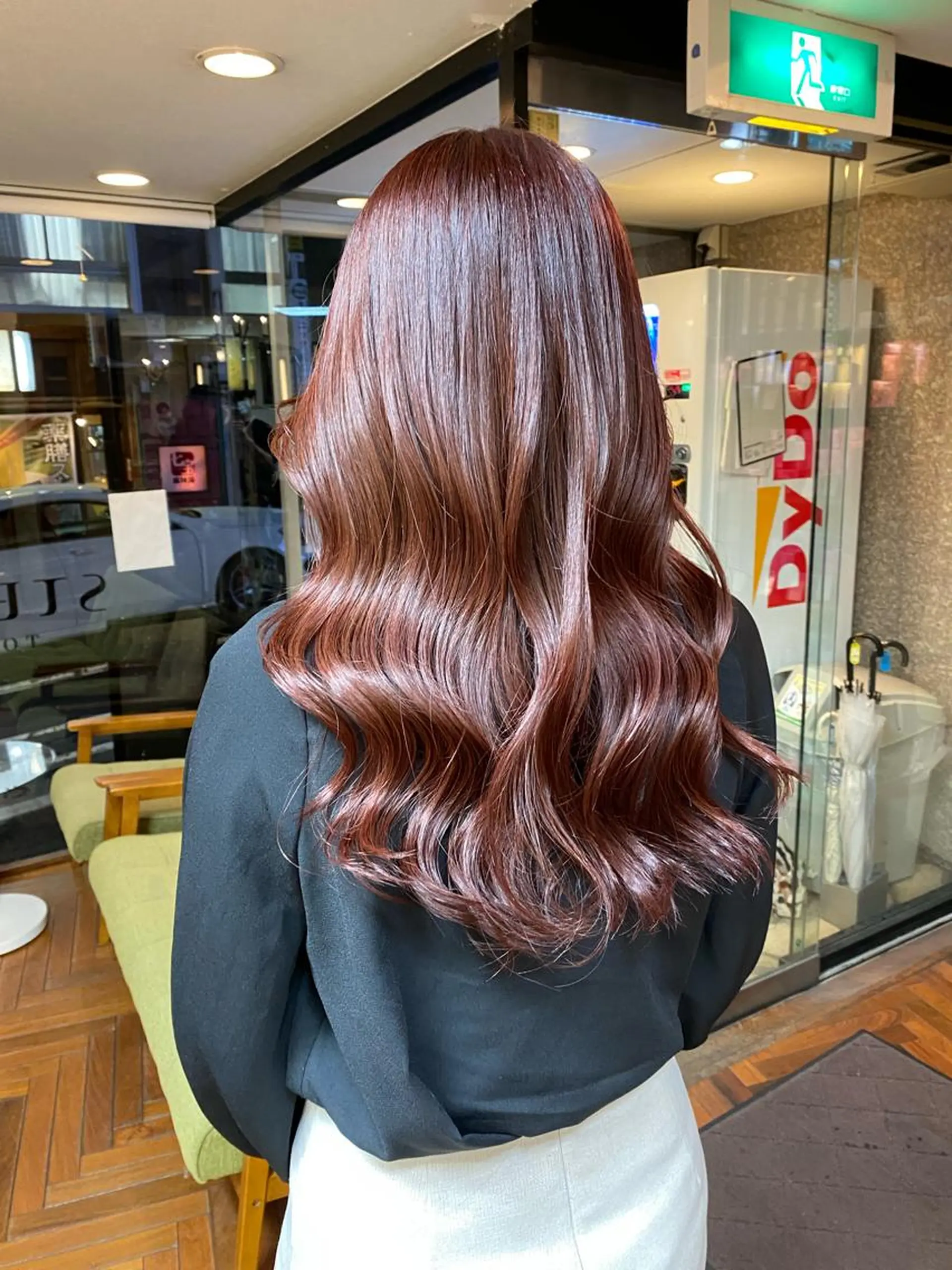 ロング カラー レッドカラー 韓国風ヘア カット ヘアカラー トリートメント ボブ/縮毛矯正/ レイヤー/塚田のヘアスタイル