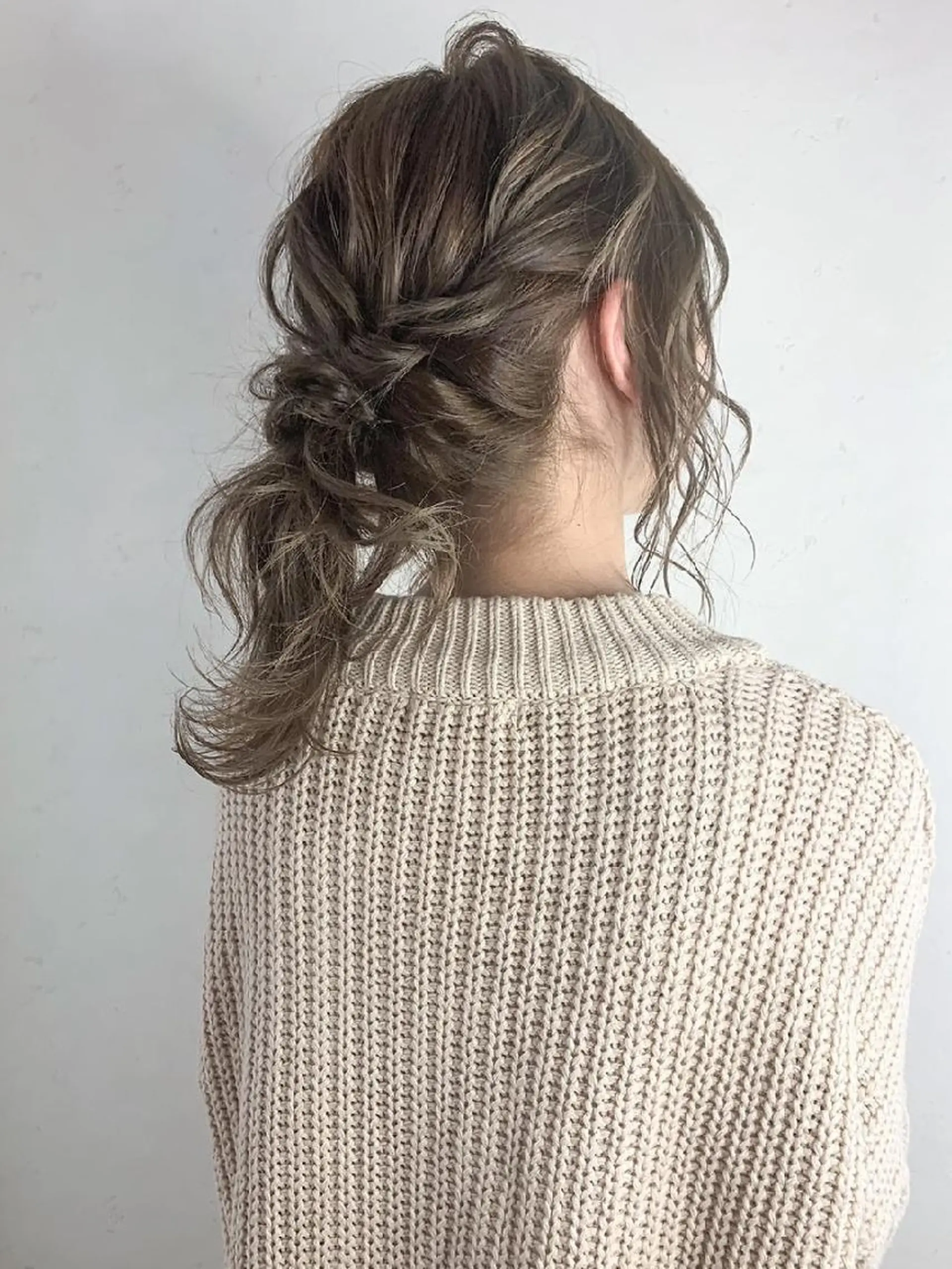 セミロング ヘアアレンジ カラー グレージュ ハイライトカラー ハイライト 似合わせカット ALLENhair (アレンヘアー九条)のヘアスタイル