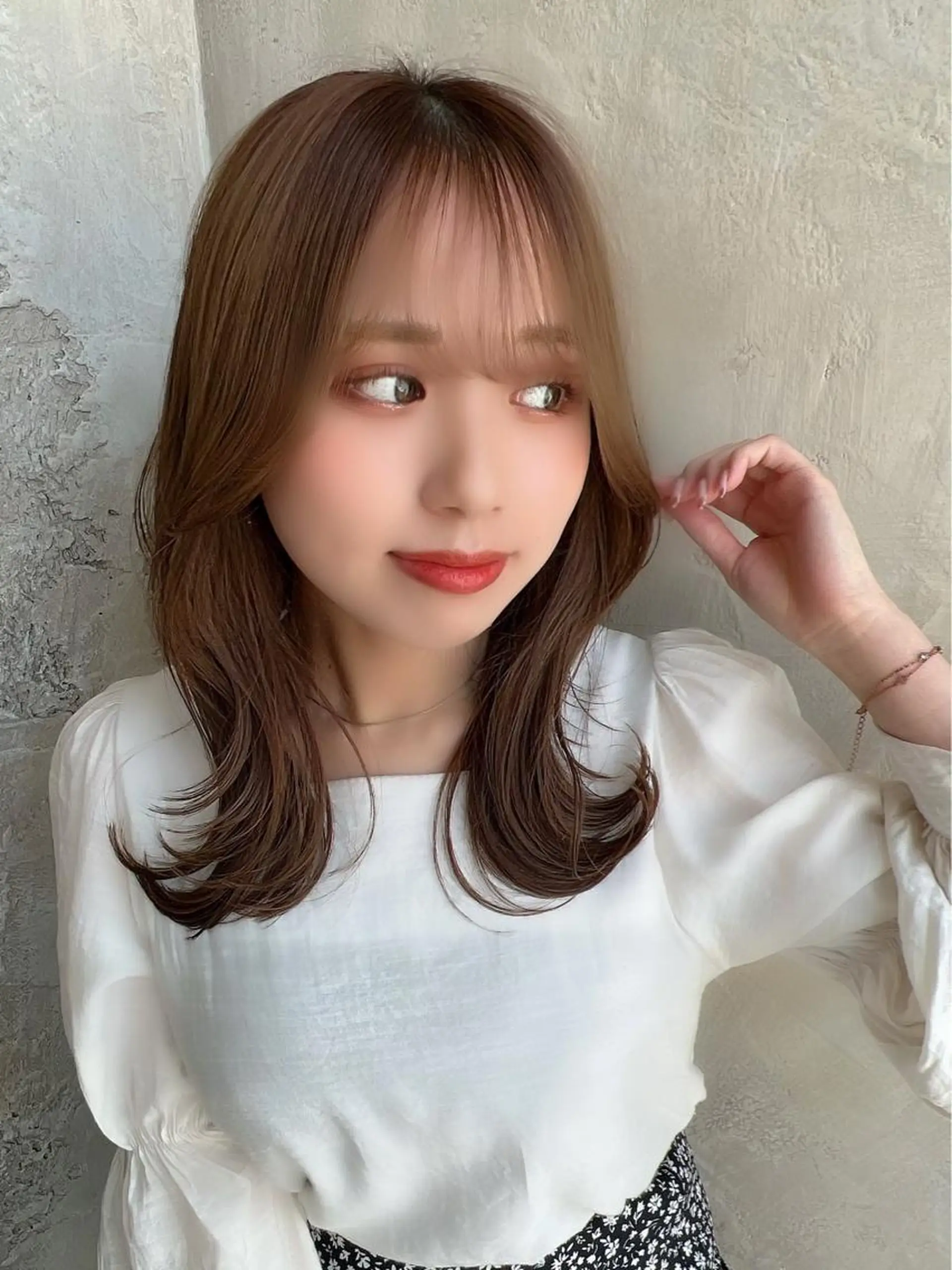 セミロング くびれヘア 🧡くびれヘア/前髪 顔周り🧡久原結衣のヘアスタイル