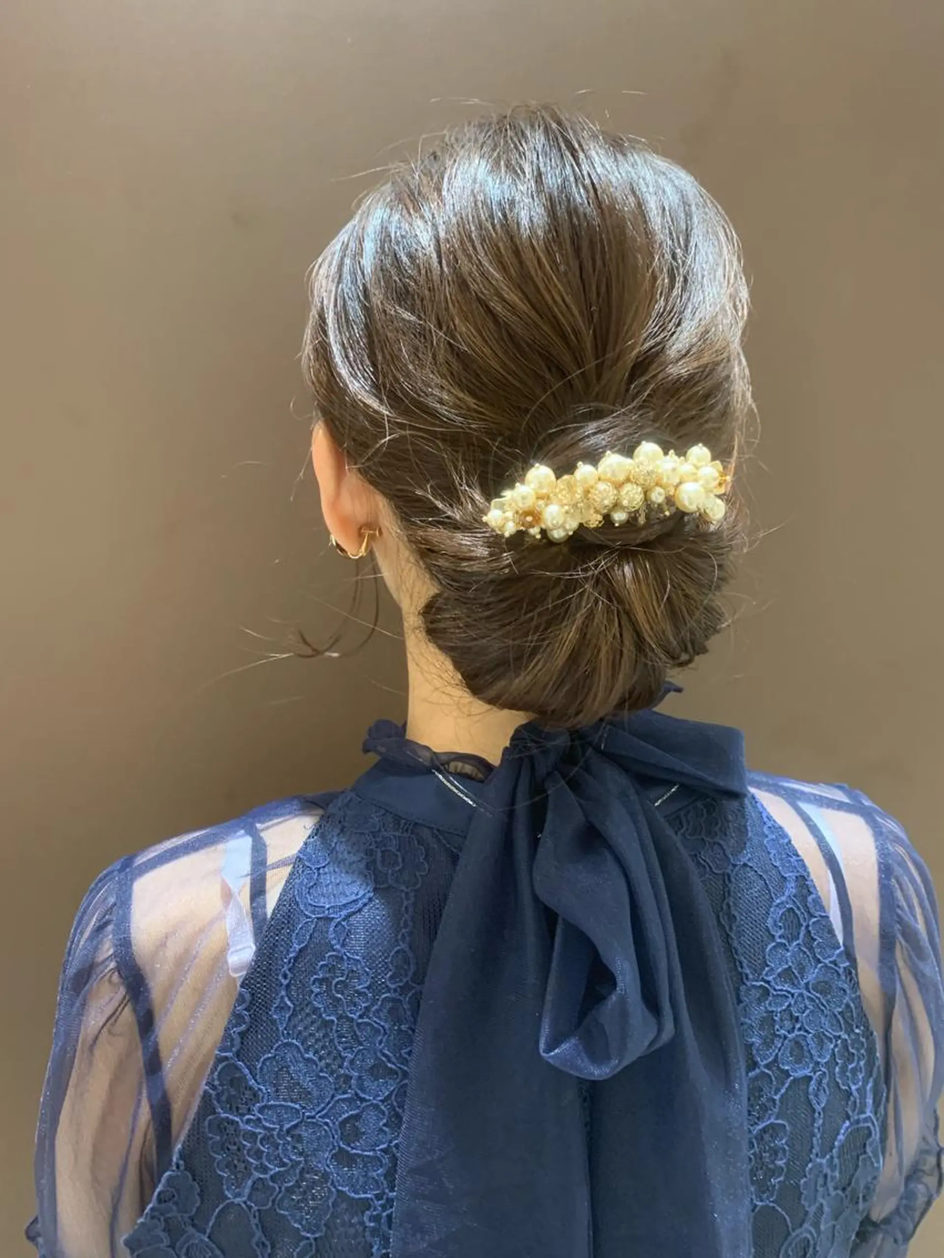 セミロング カラー ヘアアレンジ ヘアセット きむえり/髪質改善 /セット/カラーのヘアスタイル