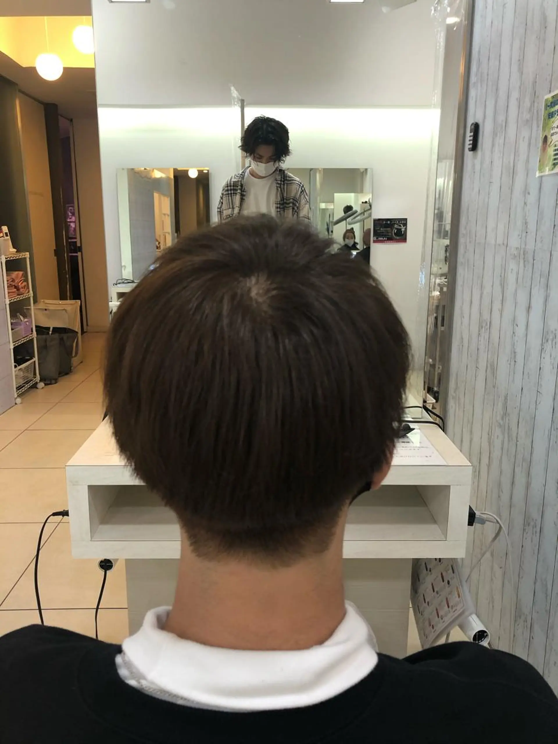 ショート カラー メンズ 髪質改善× ハイライト溝江のヘアスタイル