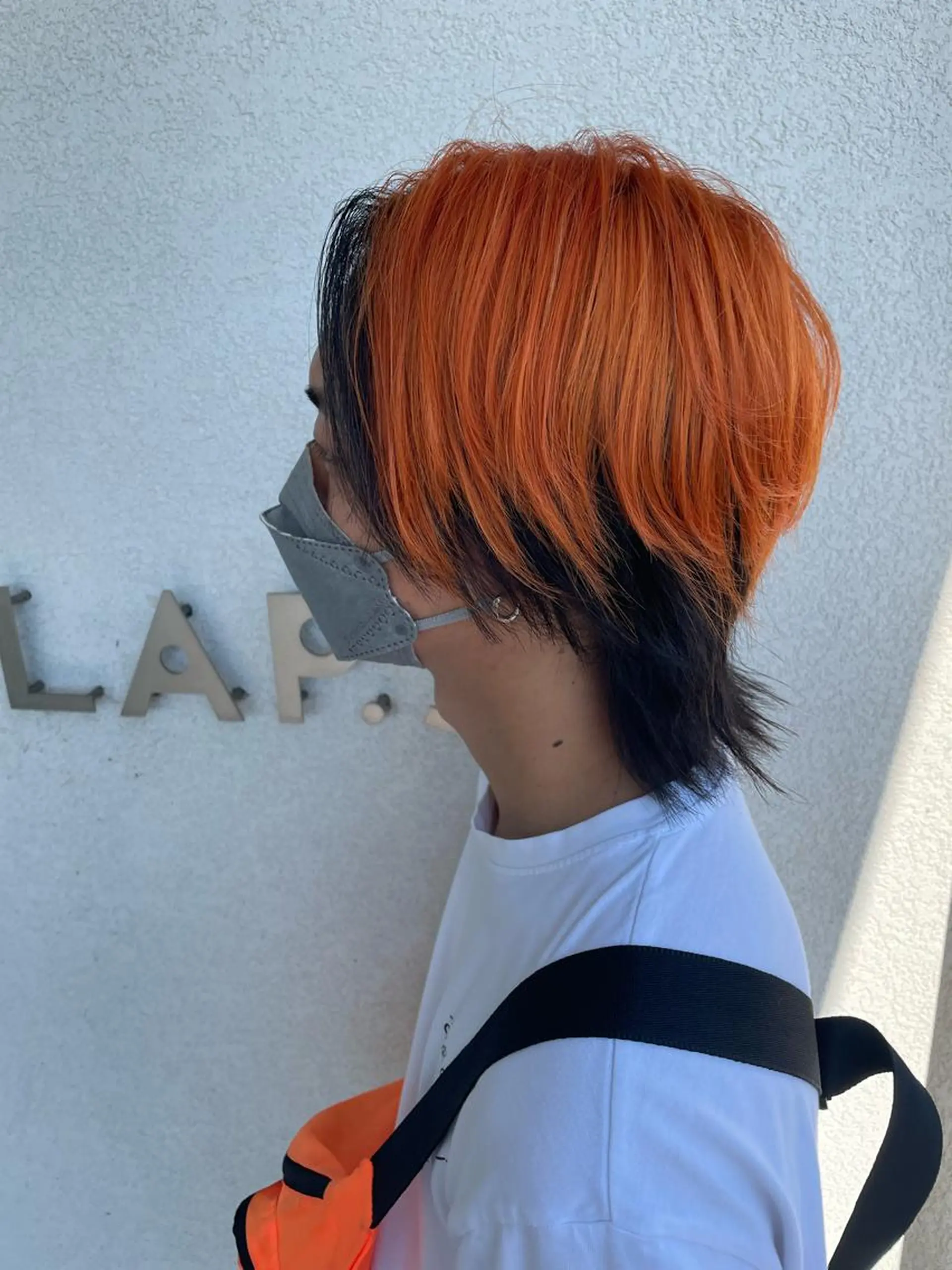 ミディアム カラー メンズ オレンジ LAP.s所属・LAP.s 中嶋　諒のヘアスタイル