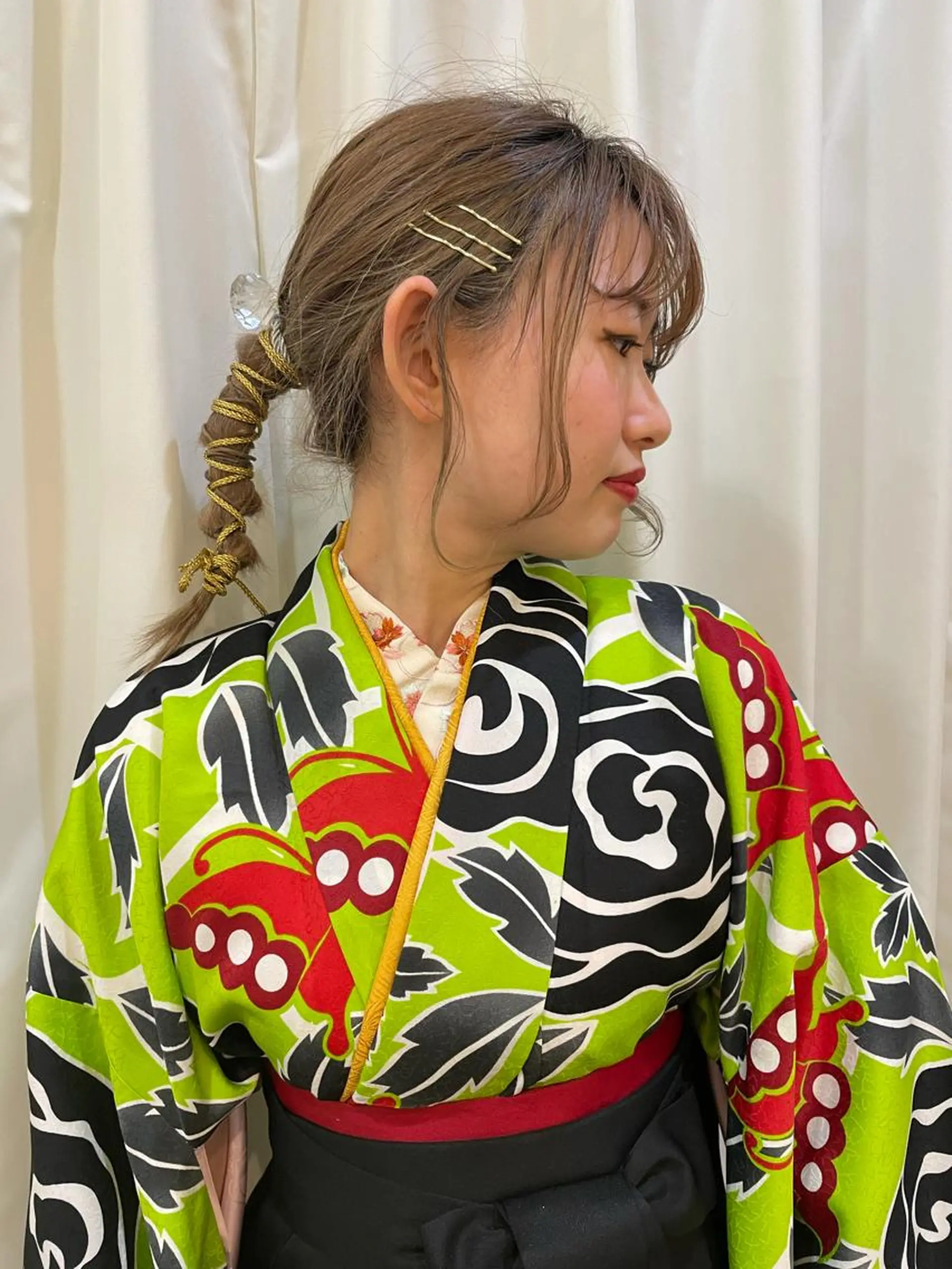 ヘアアレンジ 内田温子大人女性 ハイライト、ボブのヘアスタイル