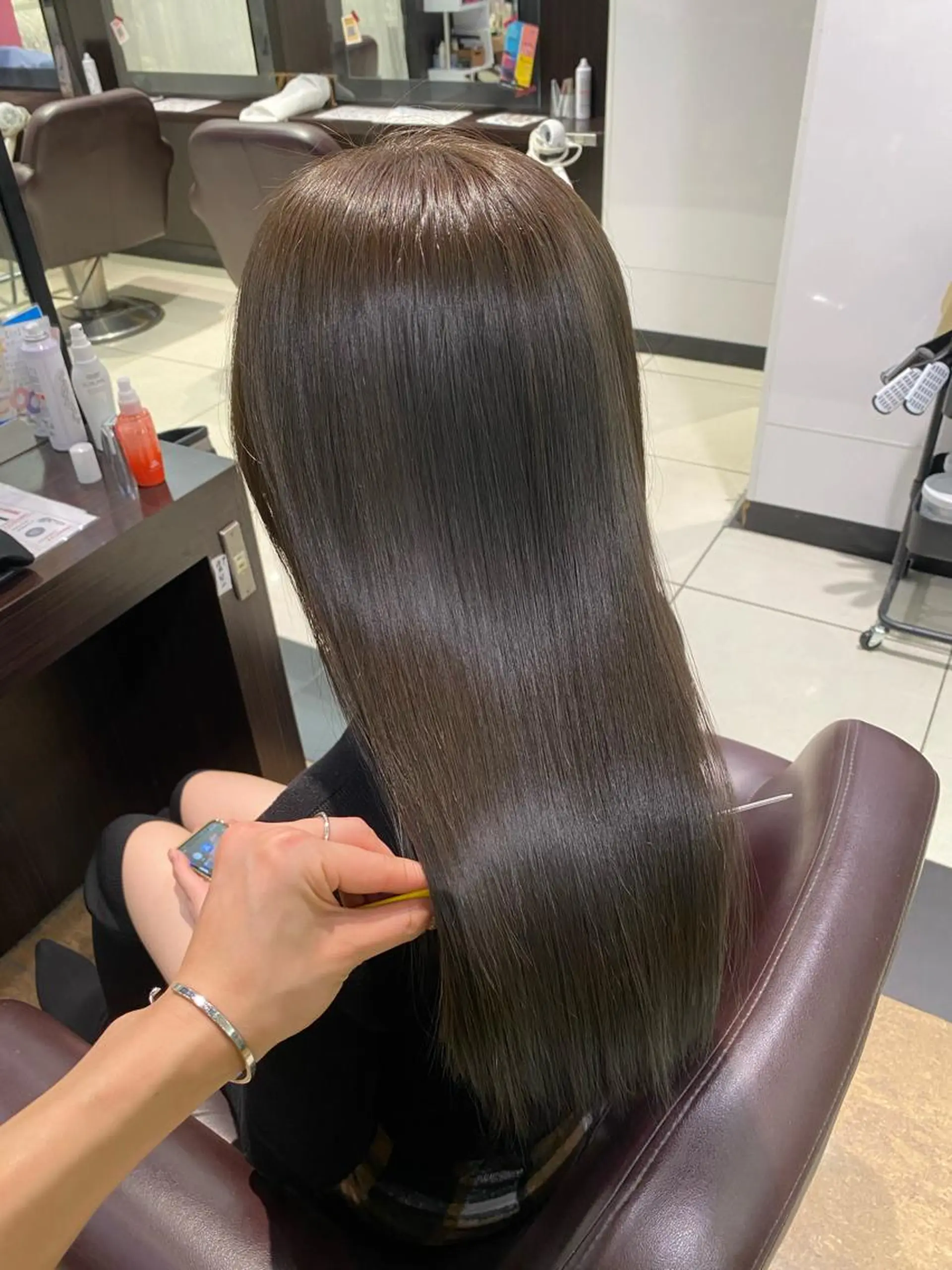 ロング カラー カット ヘアカラー トリートメント hina☺︎ 髪質改善/ストレートのヘアスタイル