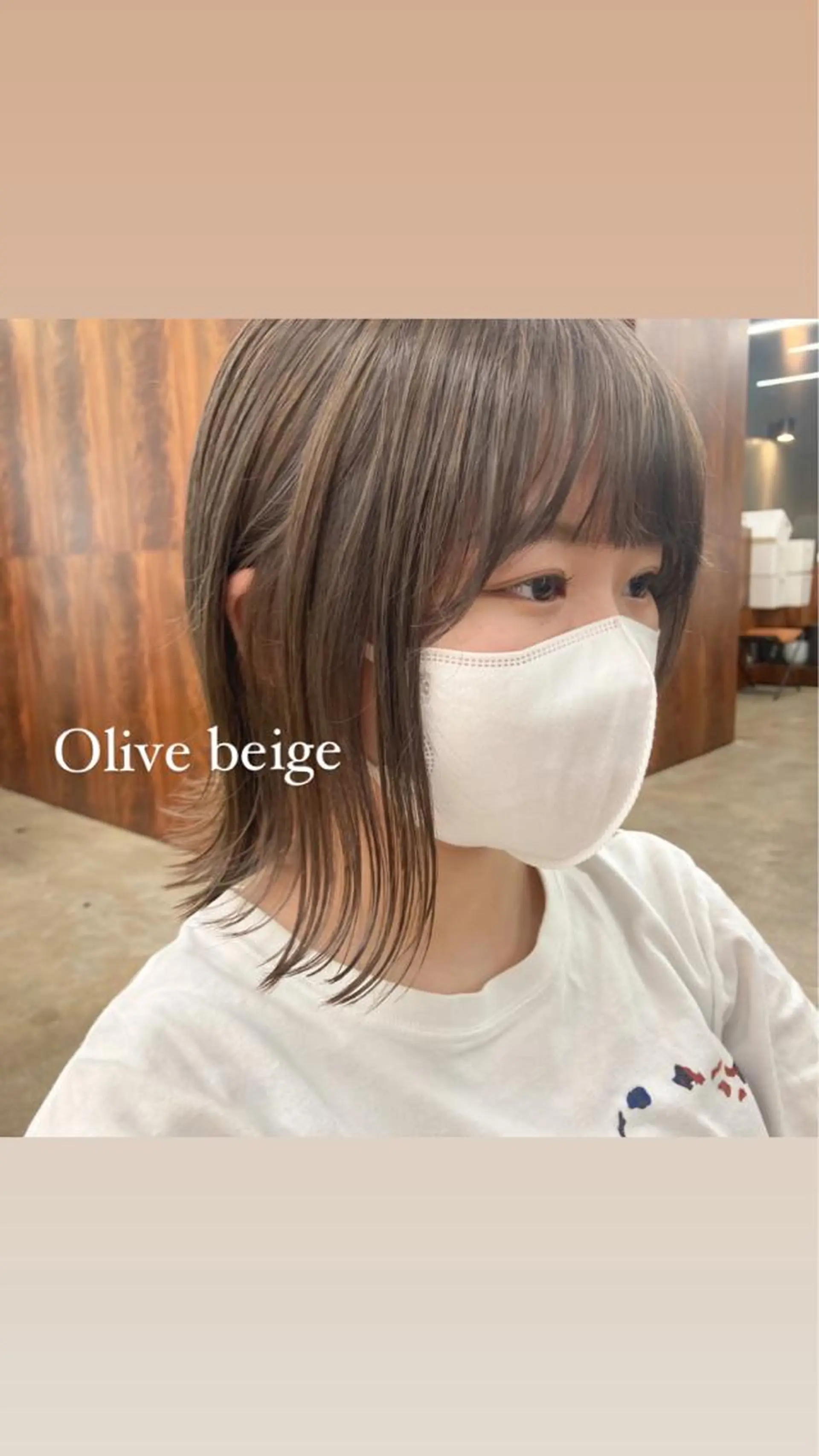 ミディアム カラー 暖色/艶髪/ボブ/ ショート/Ayaのヘアスタイル