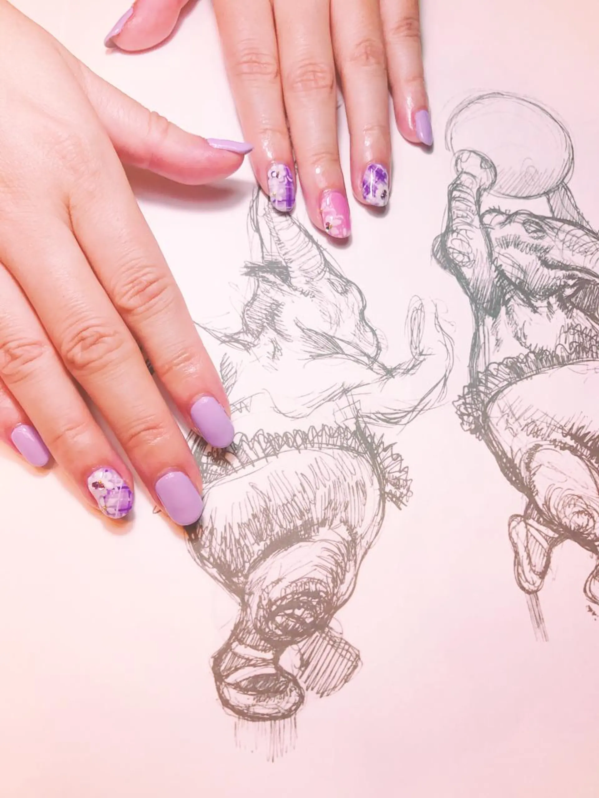 ネイル フラワーネイル owlnail /持込みデザイン専門のネイルデザイン