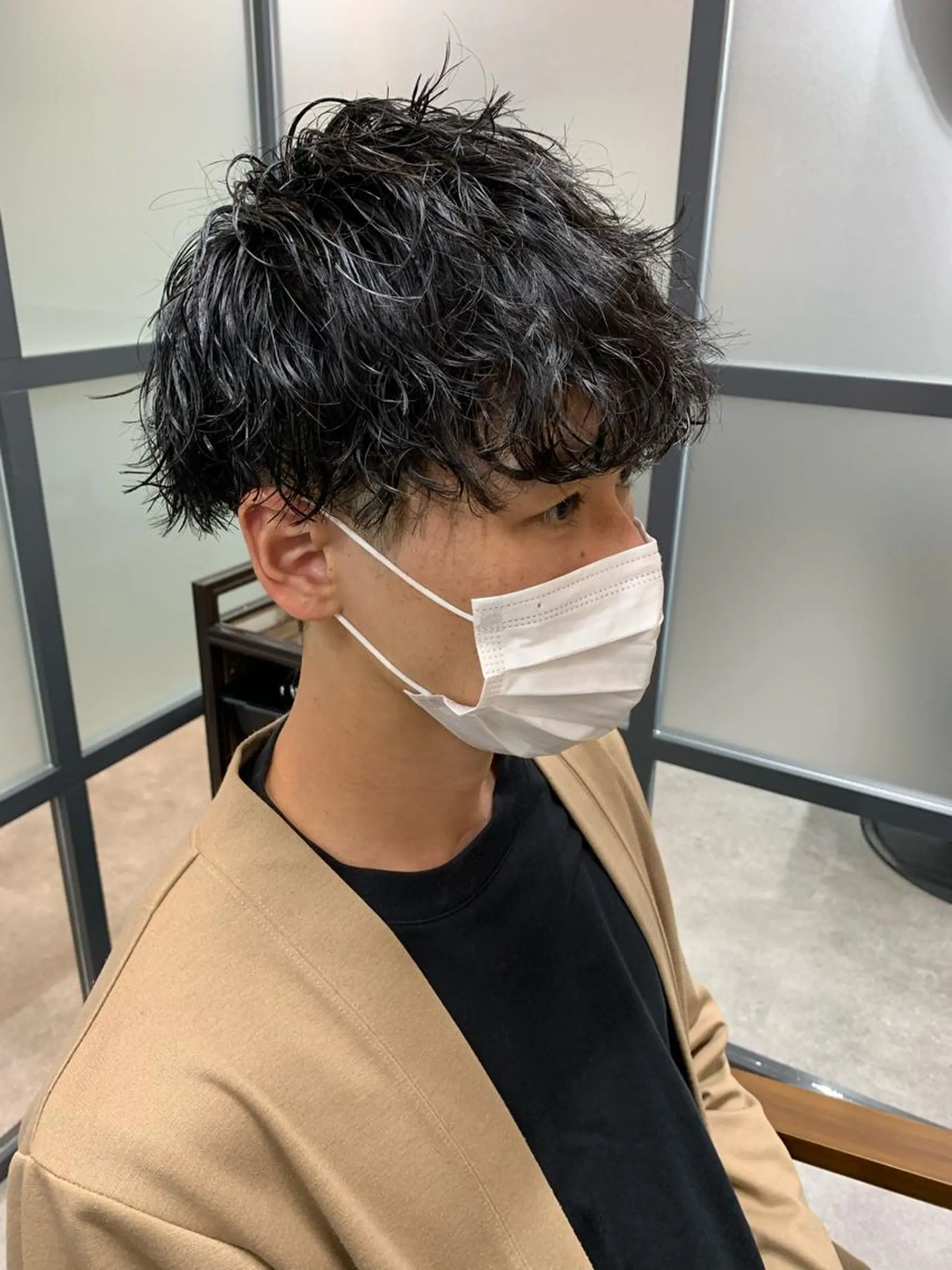 ショート パーマ メンズ カット パーマ 【S.BROOM】 店長　西川徹のヘアスタイル