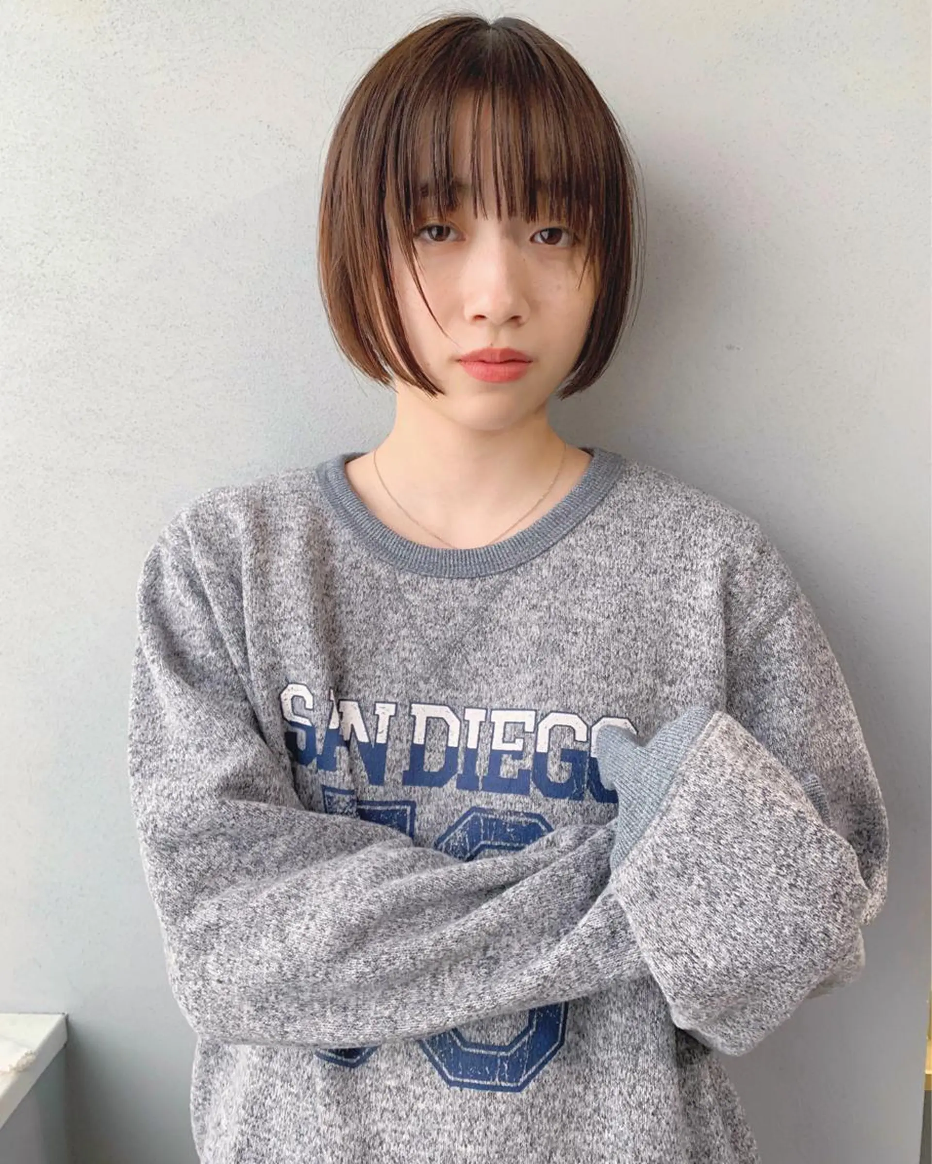 ショート カラー ボブパーマコテ巻き風 パーマNo1深江秀平のヘアスタイル