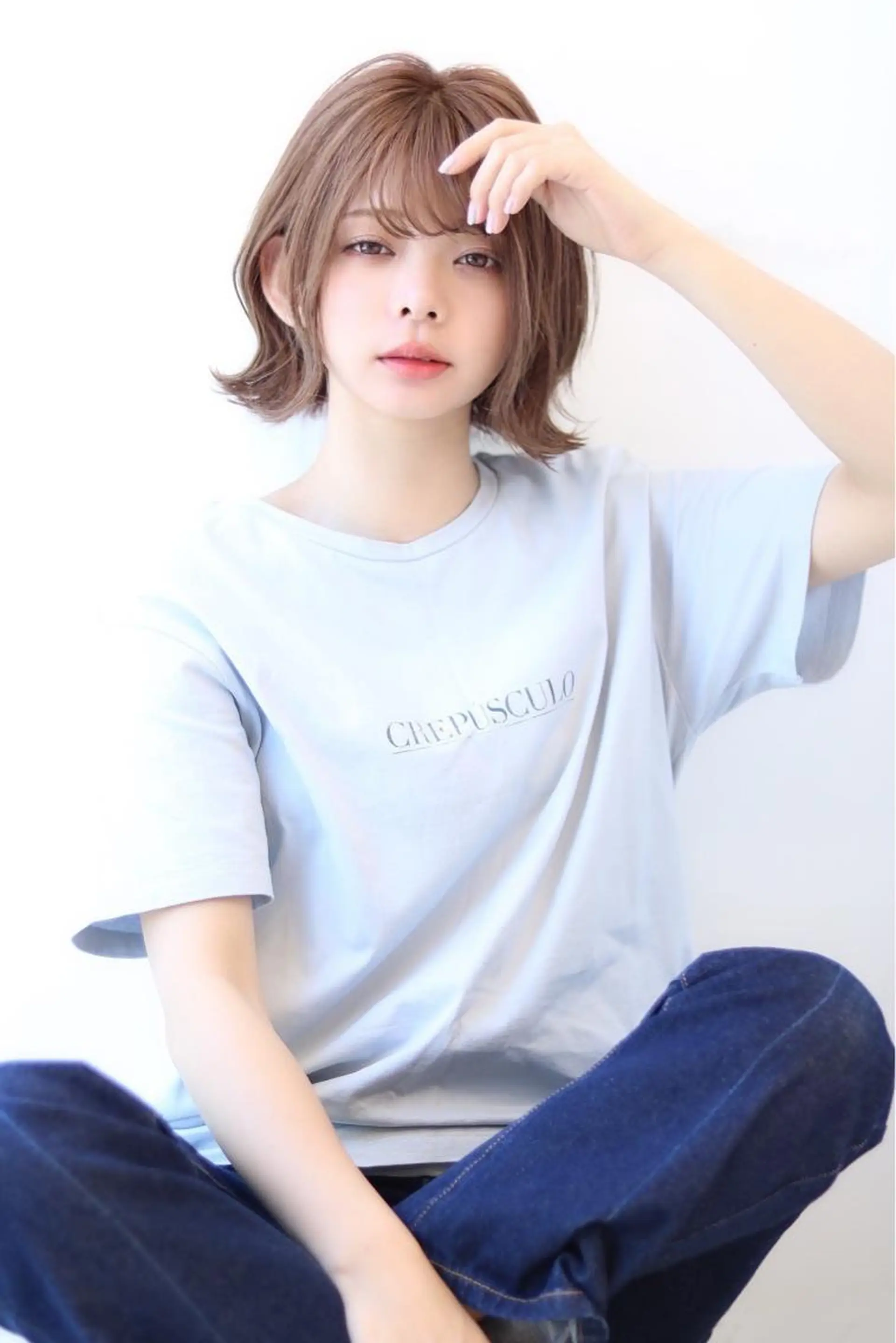 ミディアム 高見 紗代のヘアスタイル