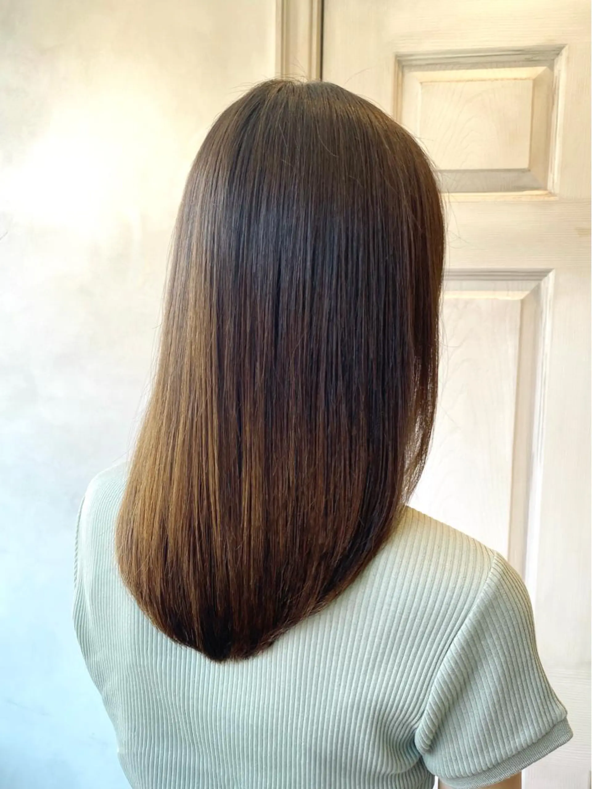 ロング 伸ばしかけ 髪質改善 縮毛矯正 カット 縮毛矯正 千 田のヘアスタイル