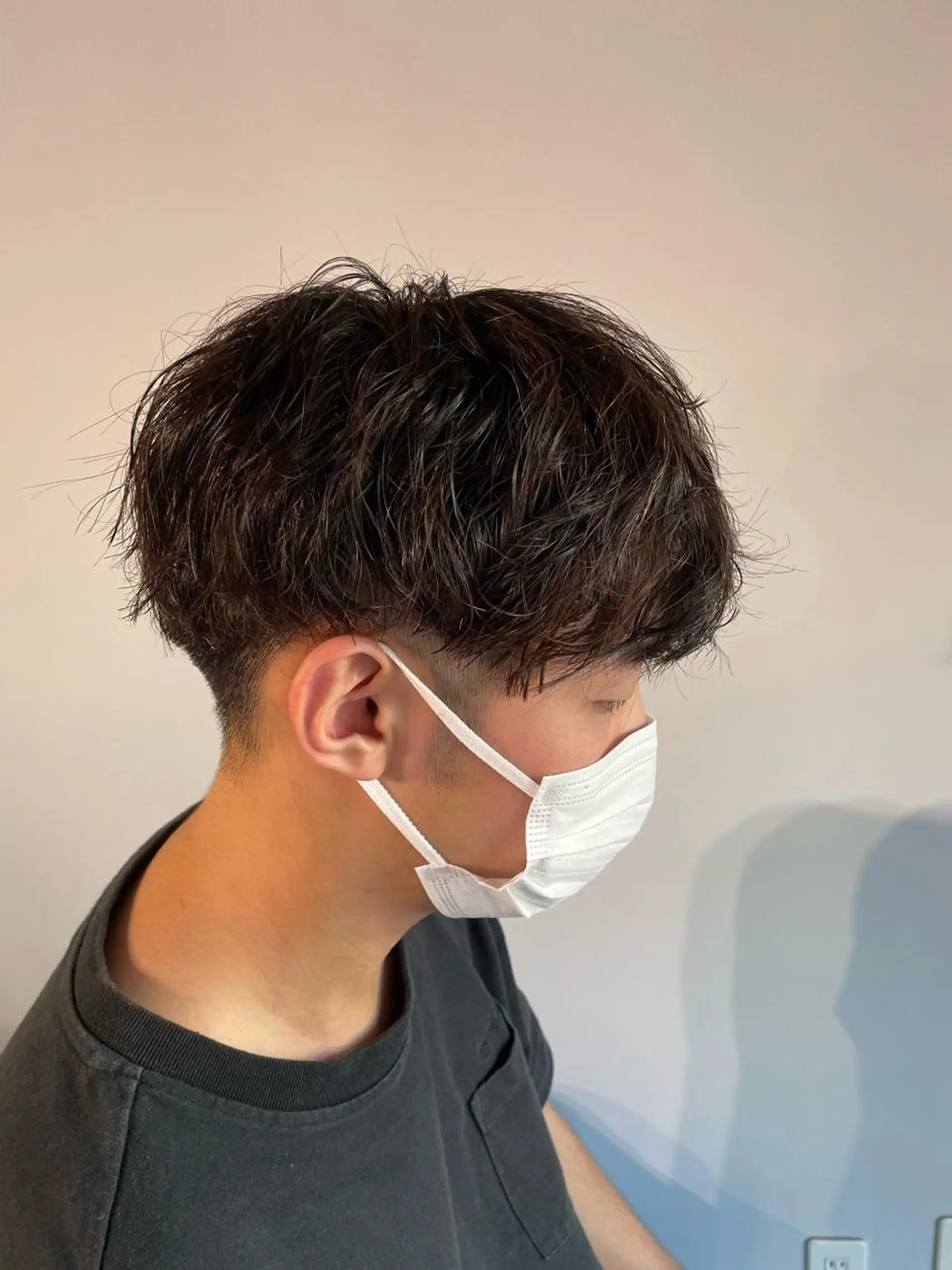 ショート パーマ La fith hair ray 札幌店所属・顔まわり/W カラー/リョウのヘアスタイル