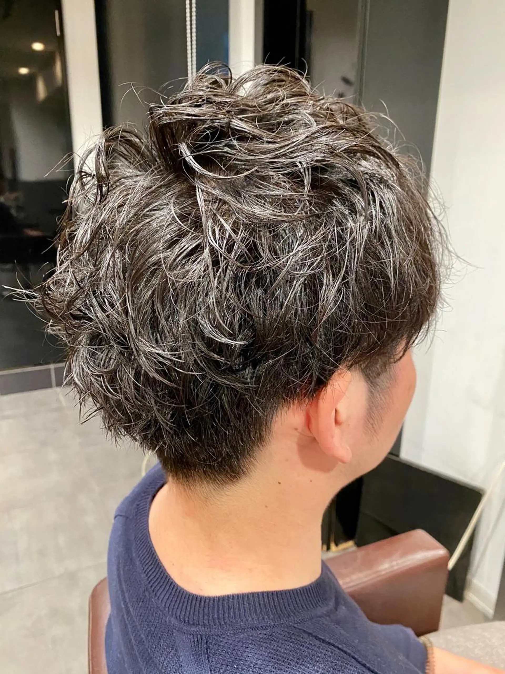 パーマ メンズ カット パーマ ⭕️メンズパーマ⭕️ 山口 裕太郎のヘアスタイル