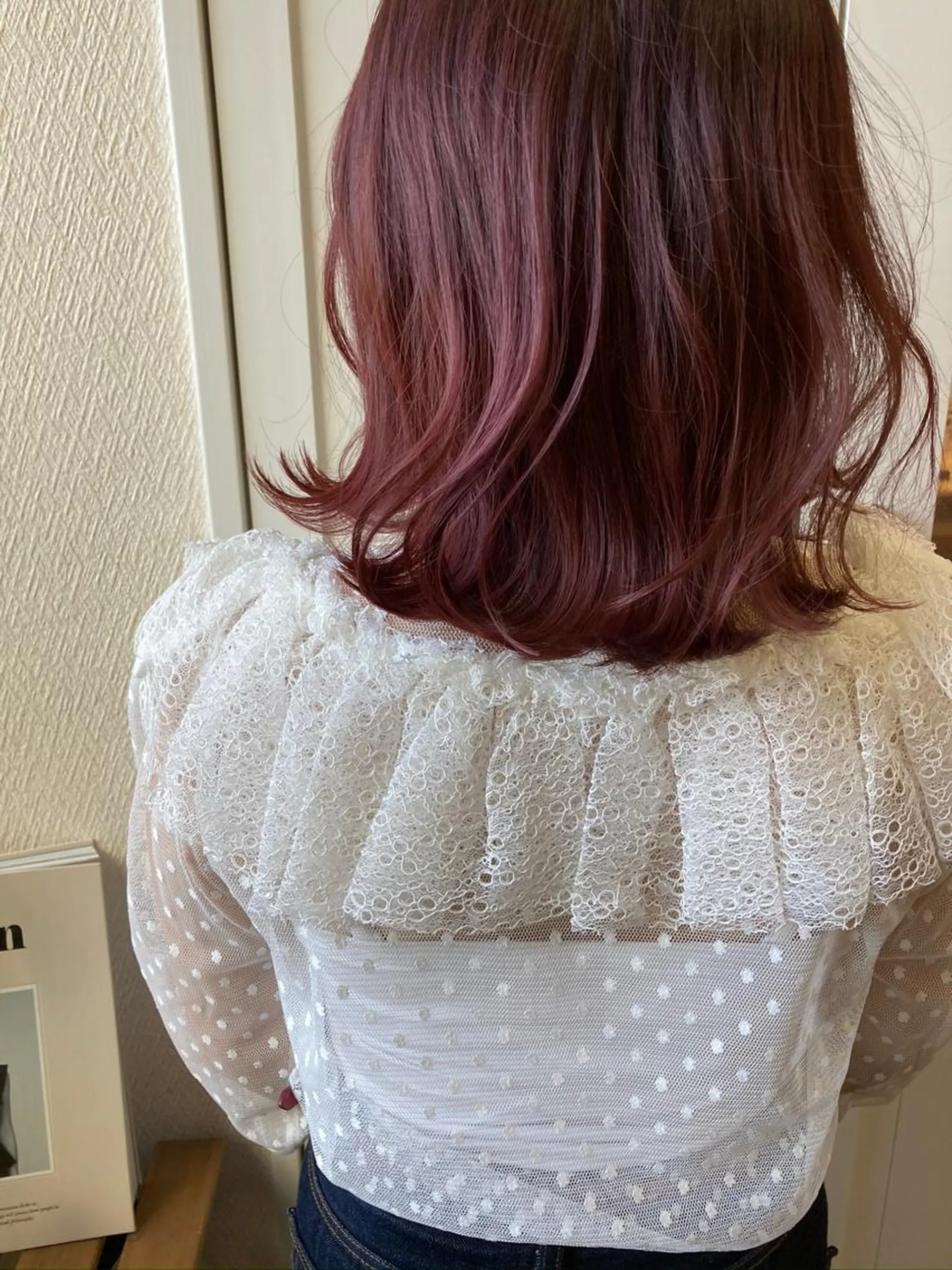 ミディアム カラー ブリーチ ピンクカラー 小木曽智美 /ボブ/ショートのヘアスタイル