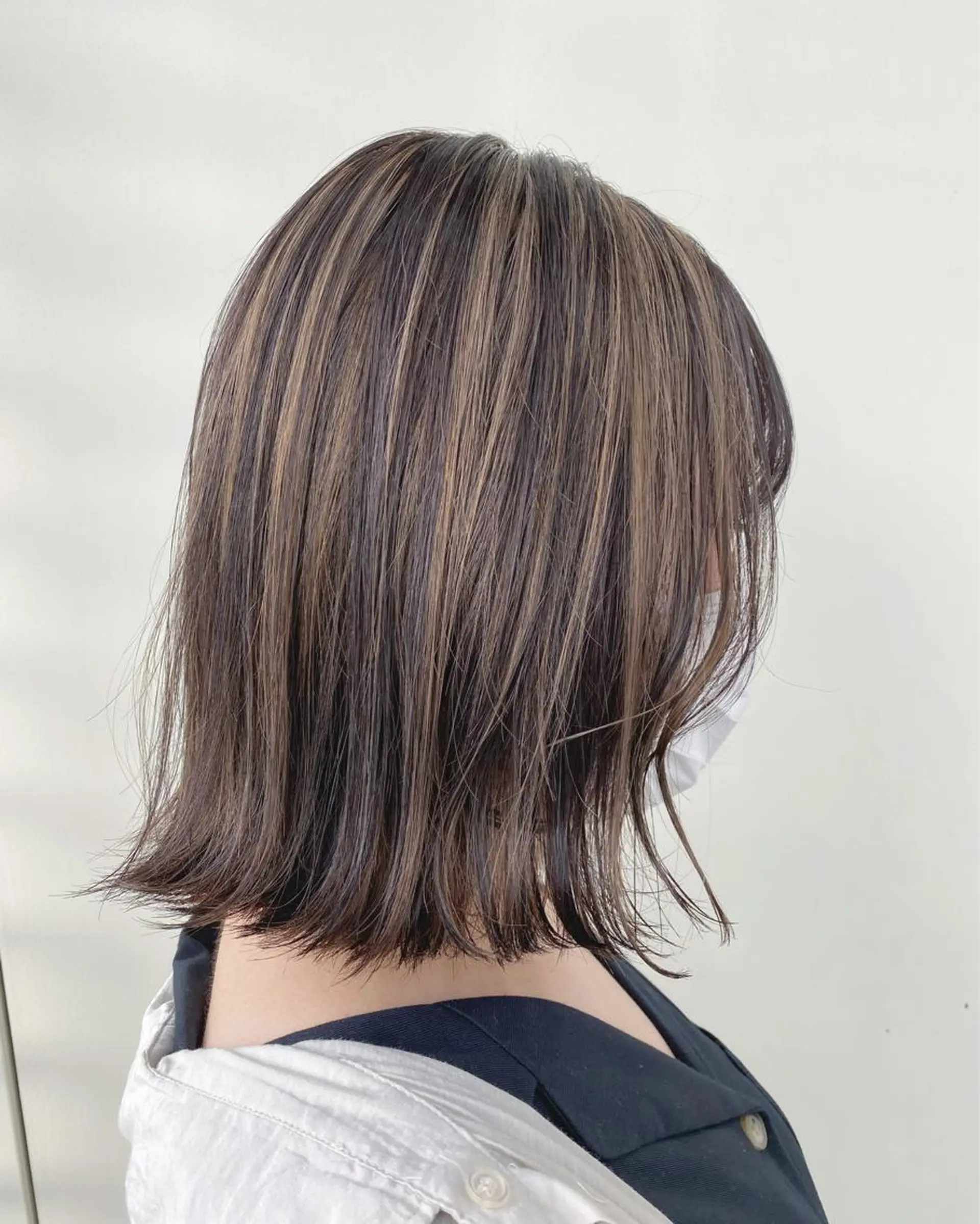 ミディアム カラー 韓国ヘア顔周りカット 艶髪ベージュtamaのヘアスタイル