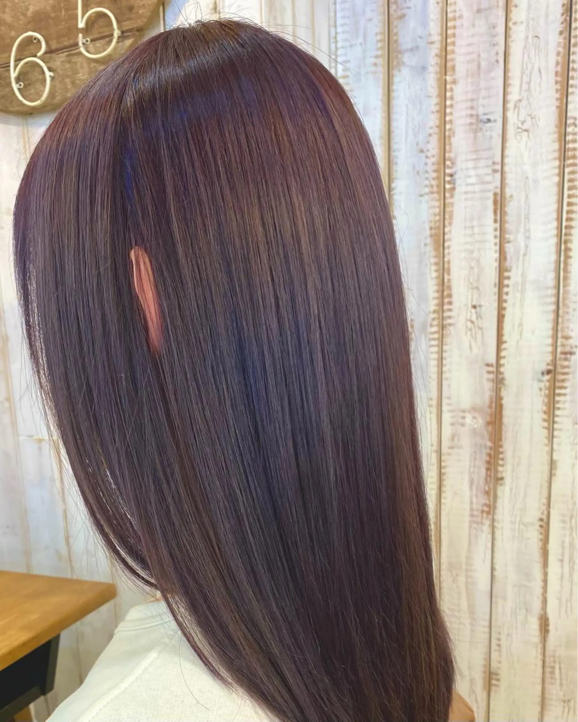 ロング 伸ばしかけ 縮毛矯正 千 田のヘアスタイル