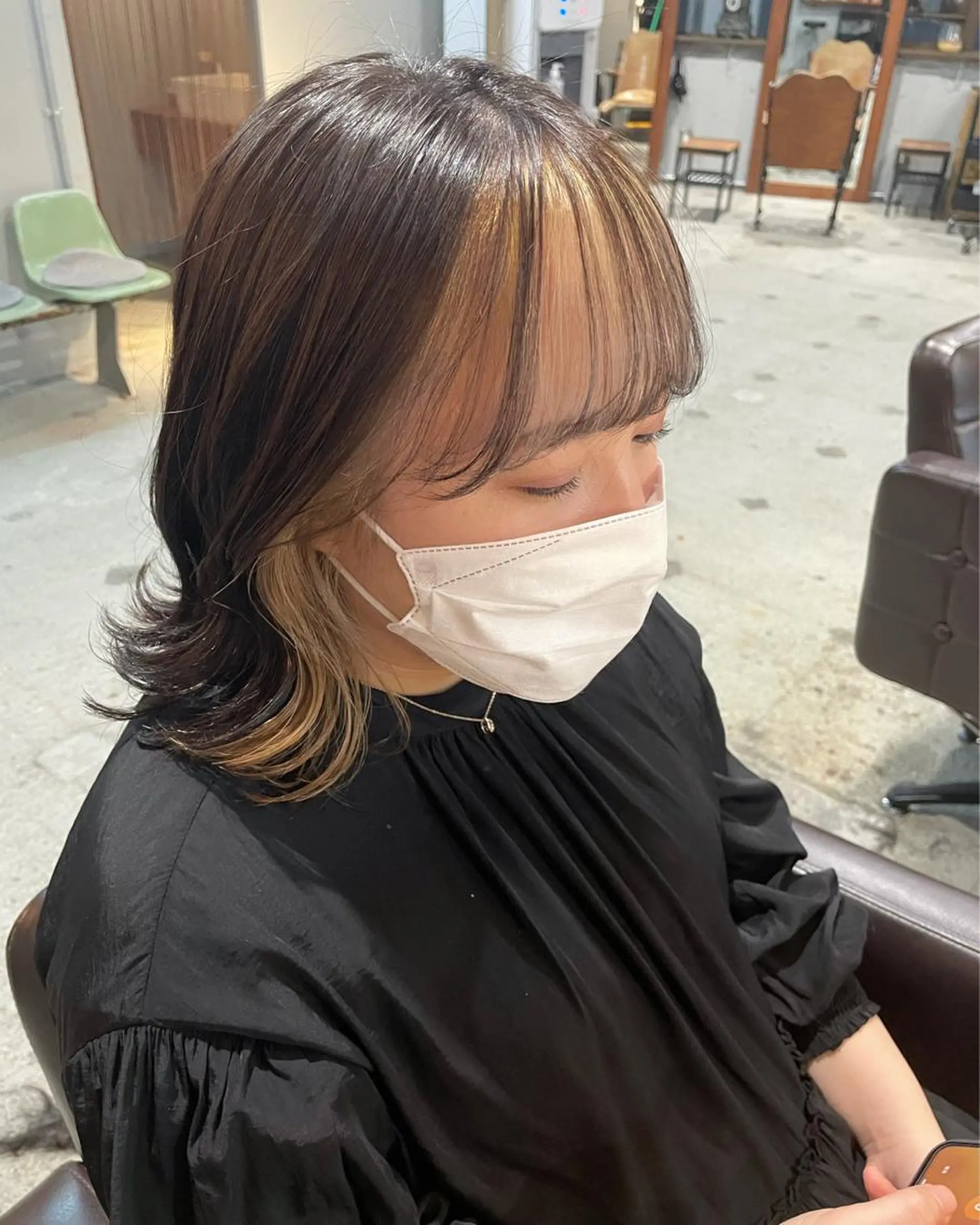 ミディアム ミディアムパーマ ハイライト 髪質改善 縮毛矯正 トリートメント ヘアカラー トリートメント 🌼褒められヘア🌼 kaoのヘアスタイル