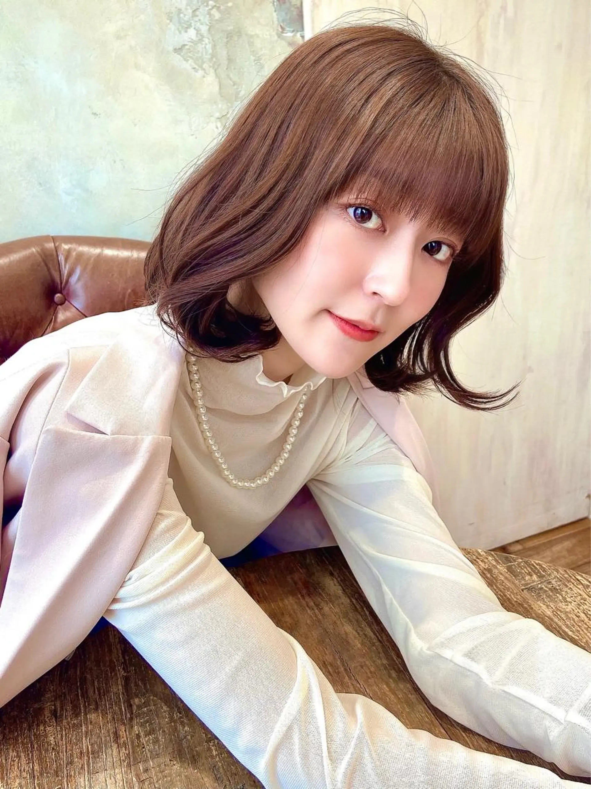 ミディアム カラー パーマ ヘアアレンジ ボブ 韓国風ヘア 似合わせカット Surpass所属・🌈小顔似合わせ SHIHO🌈のヘアスタイル