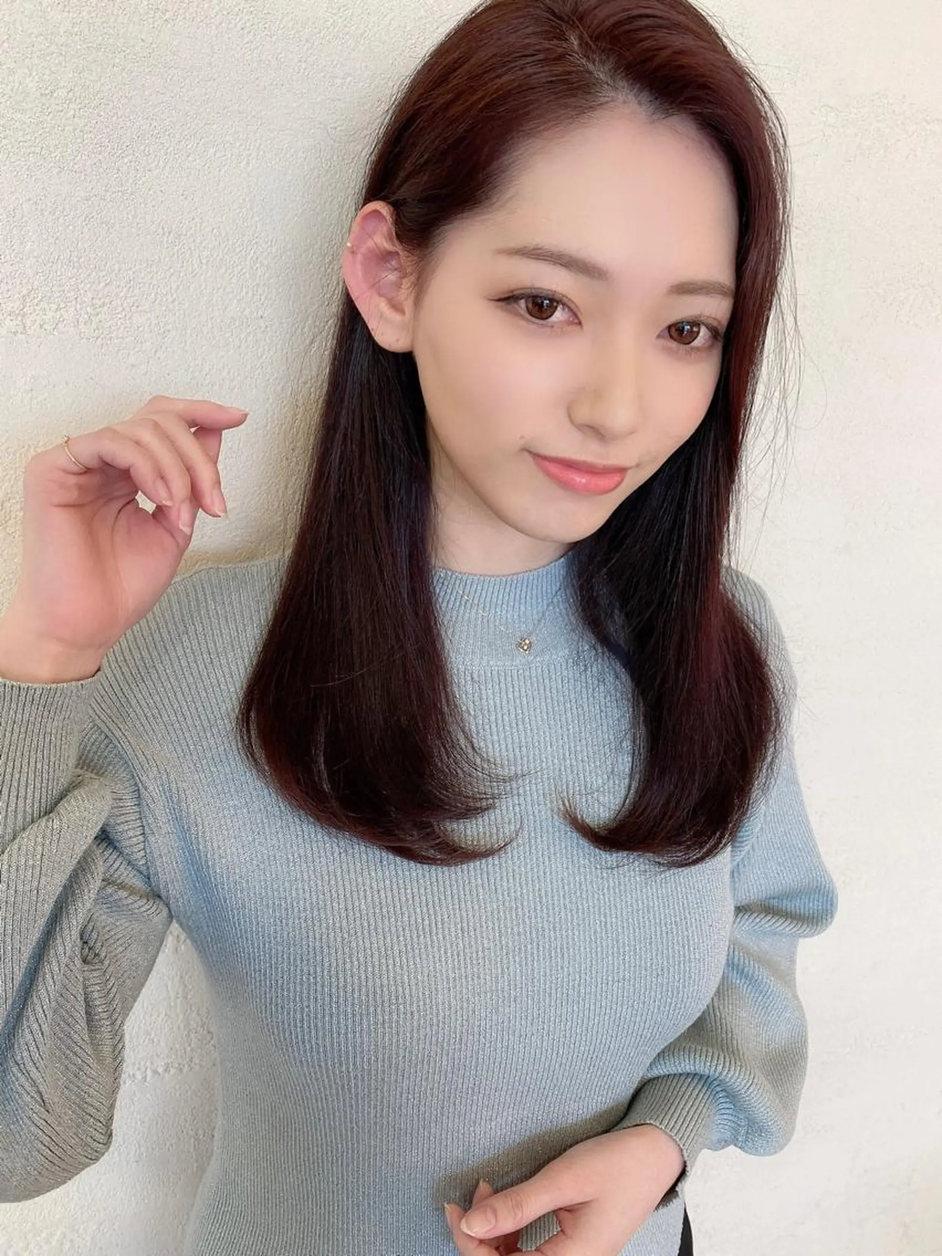 ミディアム カラー パーマ バレイヤージュ ブリーチ ケアブリーチ ダブルカラー ハイライトカラー カット ヘアカラー 縮毛矯正 トリートメント 新宿✨顔周りカット 韓国ヘア/坂本亜裟海のヘアスタイル