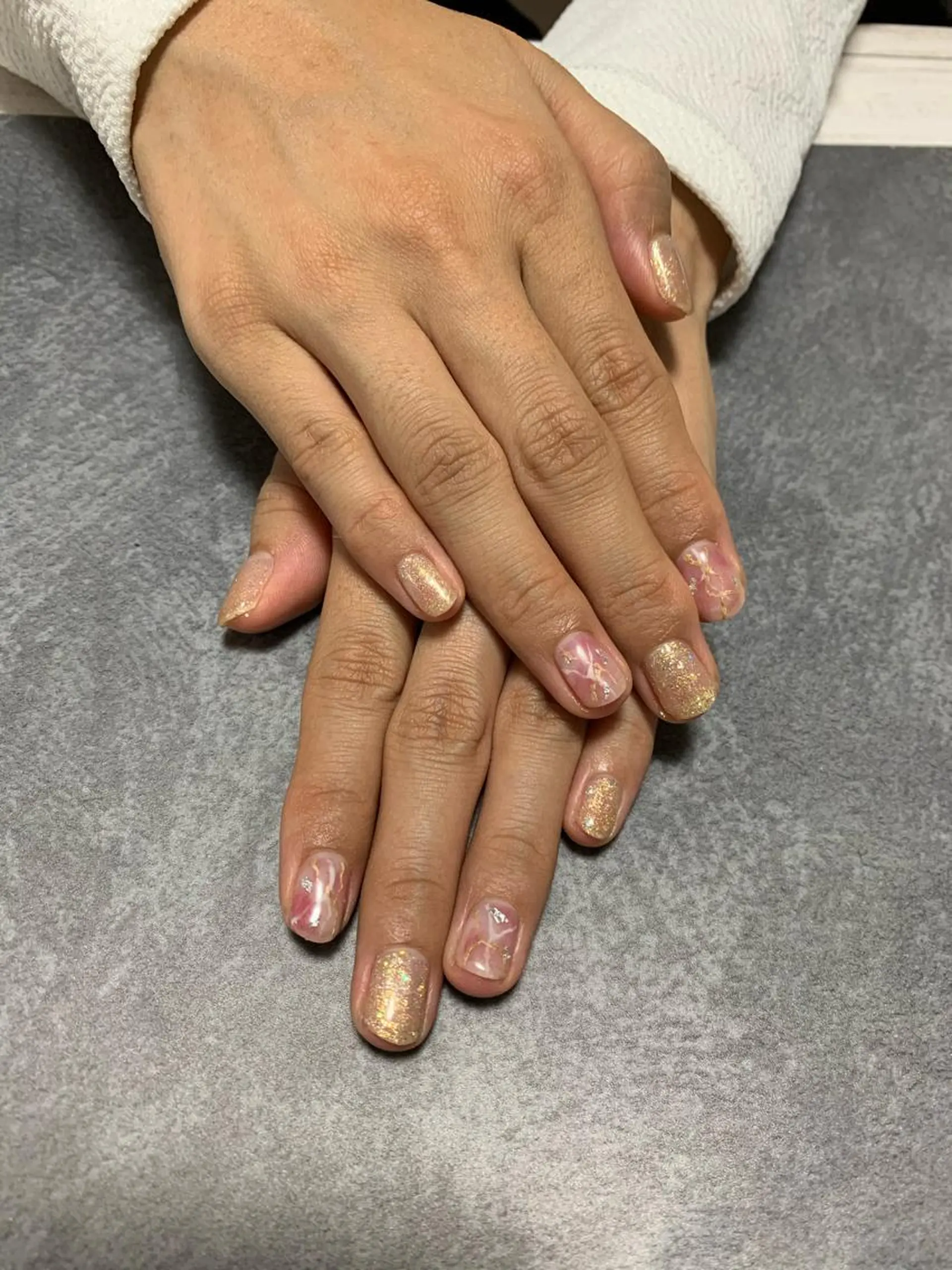 ネイル アートネイル 大理石ネイル(マーブル) シンプルネイル ハンドネイル nakamoto yuukaのネイルデザイン