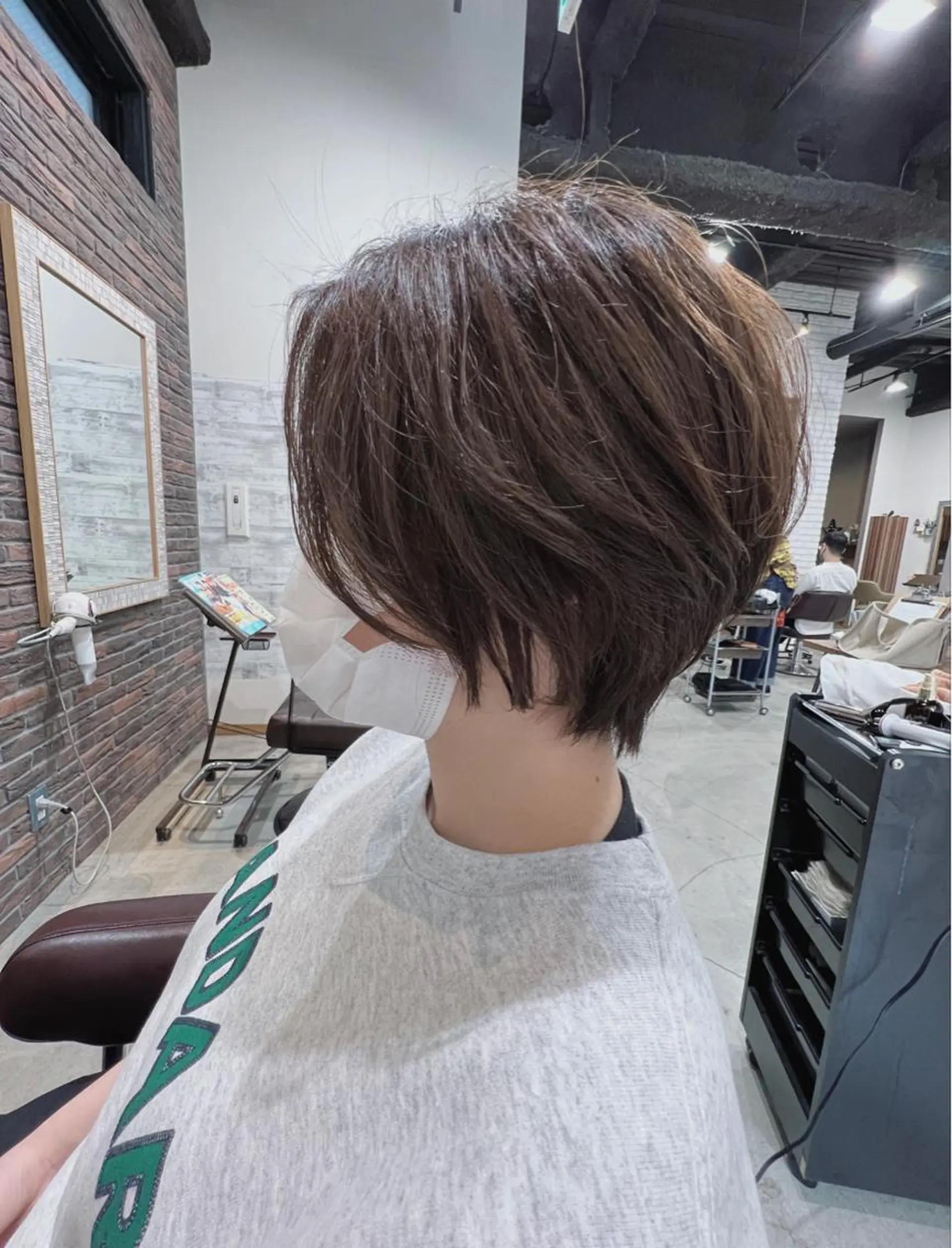 ショート カラー パーマ ヘアアレンジ ブリーチ ケアブリーチ 透明感カラー デザインカラー ダブルカラー 五反田　美容院☆張 明星☆韓国ヘアのヘアスタイル