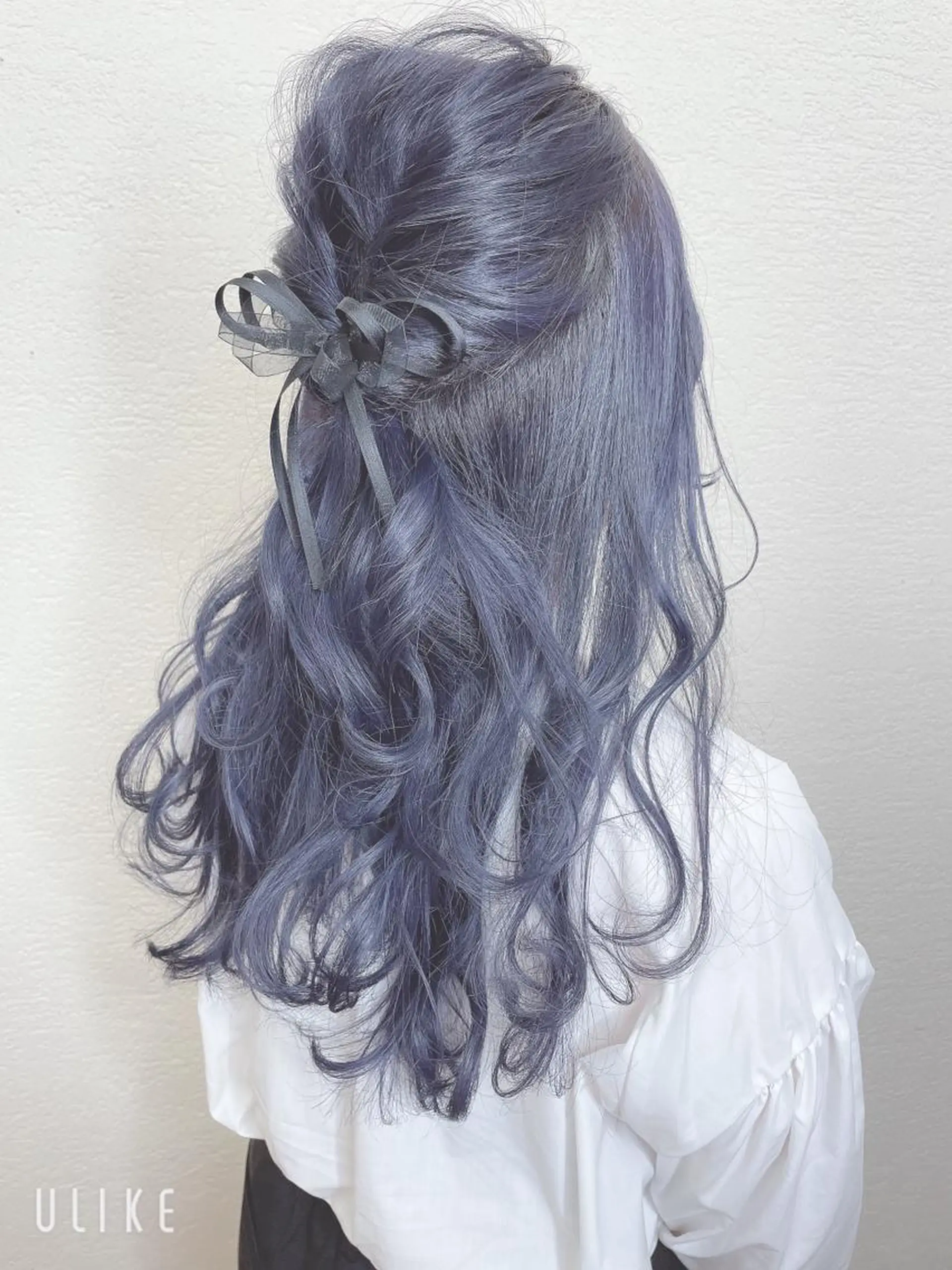 ロング カラー アッシュ バイオレットカラー バイオレットアッシュ カット ヘアカラー トリートメント ❣️モードケイズ塚口 和田一将のヘアスタイル