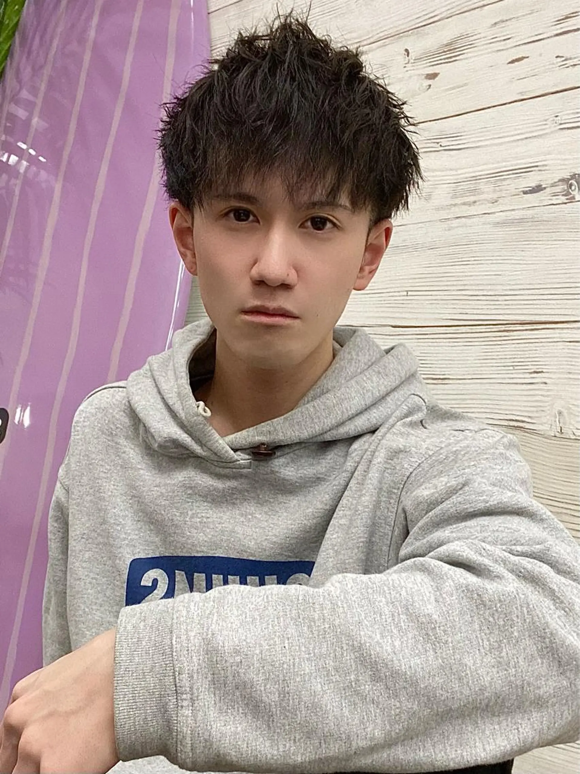 ショート カラー パーマ メンズ ショートボブ 編み込みエクステ シールエクステ メンズバレイヤージュ メンズブリーチ LAVENDIA Azabu所属・LAVENDIA 初音のヘアスタイル