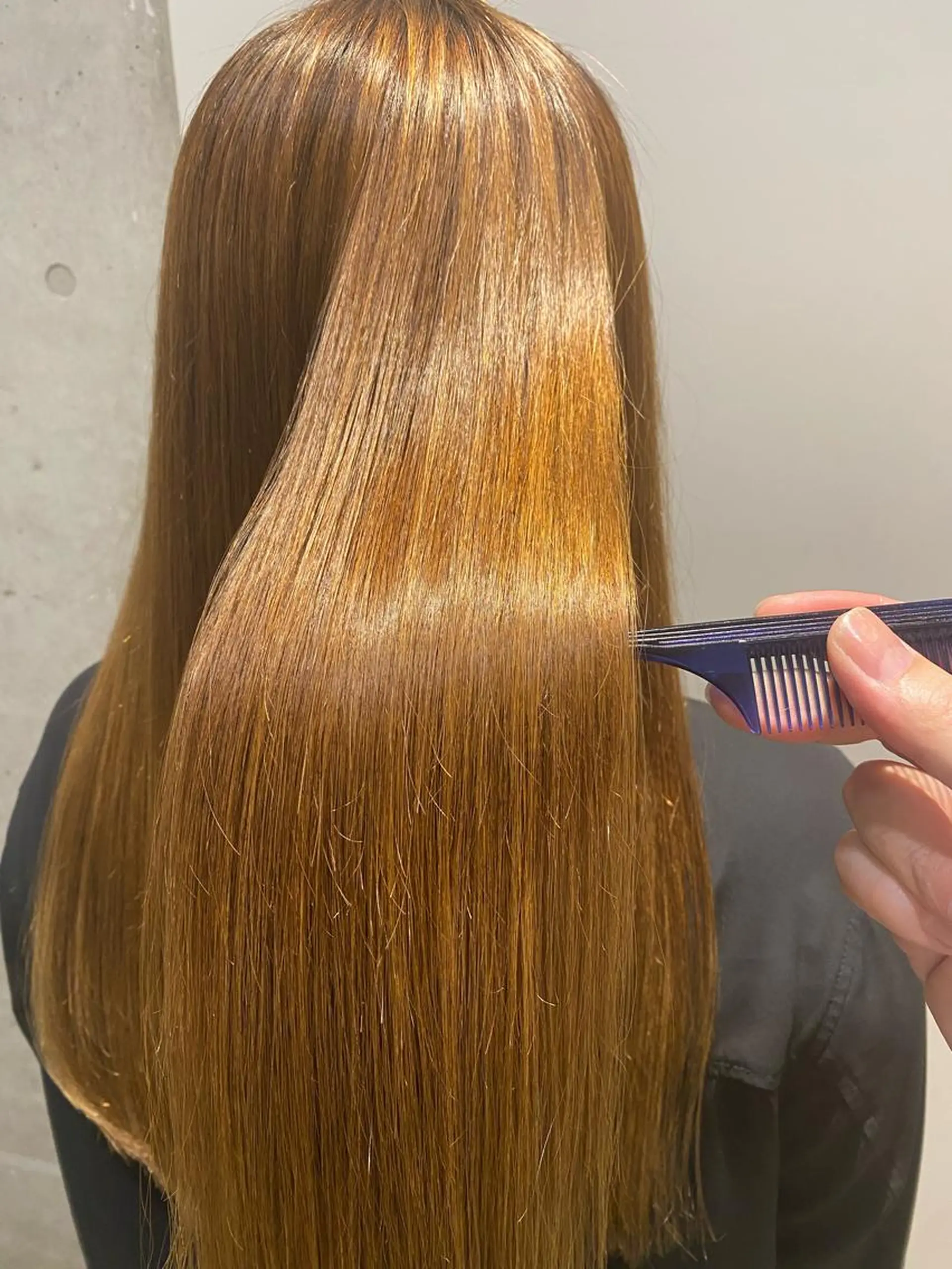 ロング パーマ くせ毛 伸ばしかけ ロング カット 縮毛矯正 トリートメント 田中 アキオのヘアスタイル