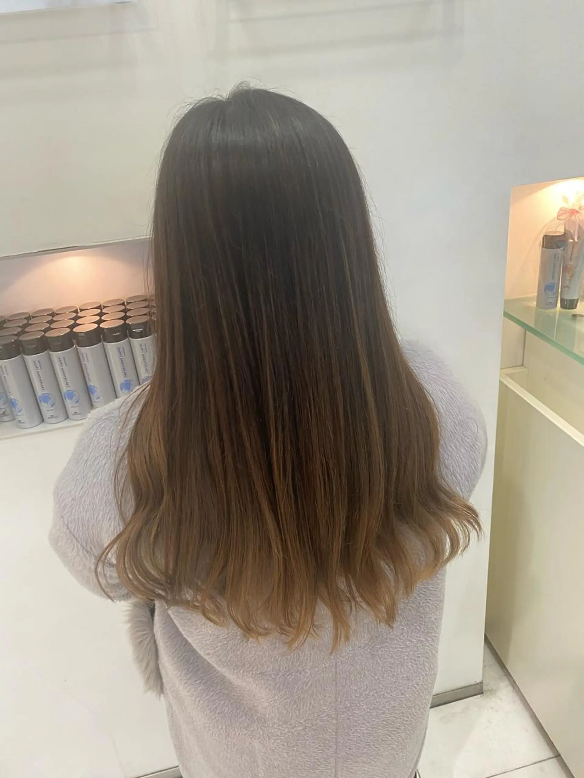 ロング カラー バレイヤージュ レイヤーカット tetote天王寺店所属・SHOTA 大人ショートのヘアスタイル