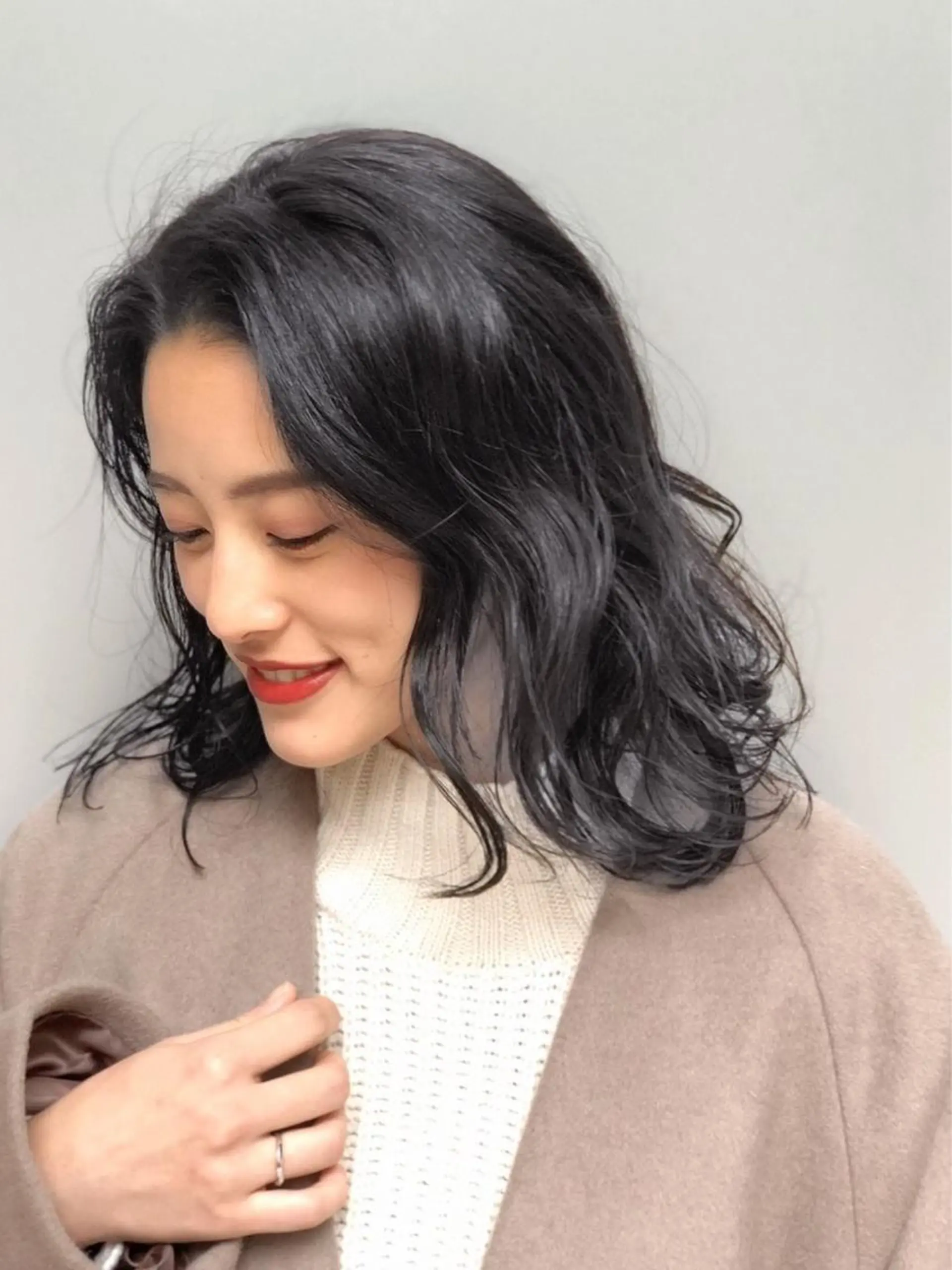 ミディアム カラー ヘアアレンジ 能登谷 きよのヘアスタイル