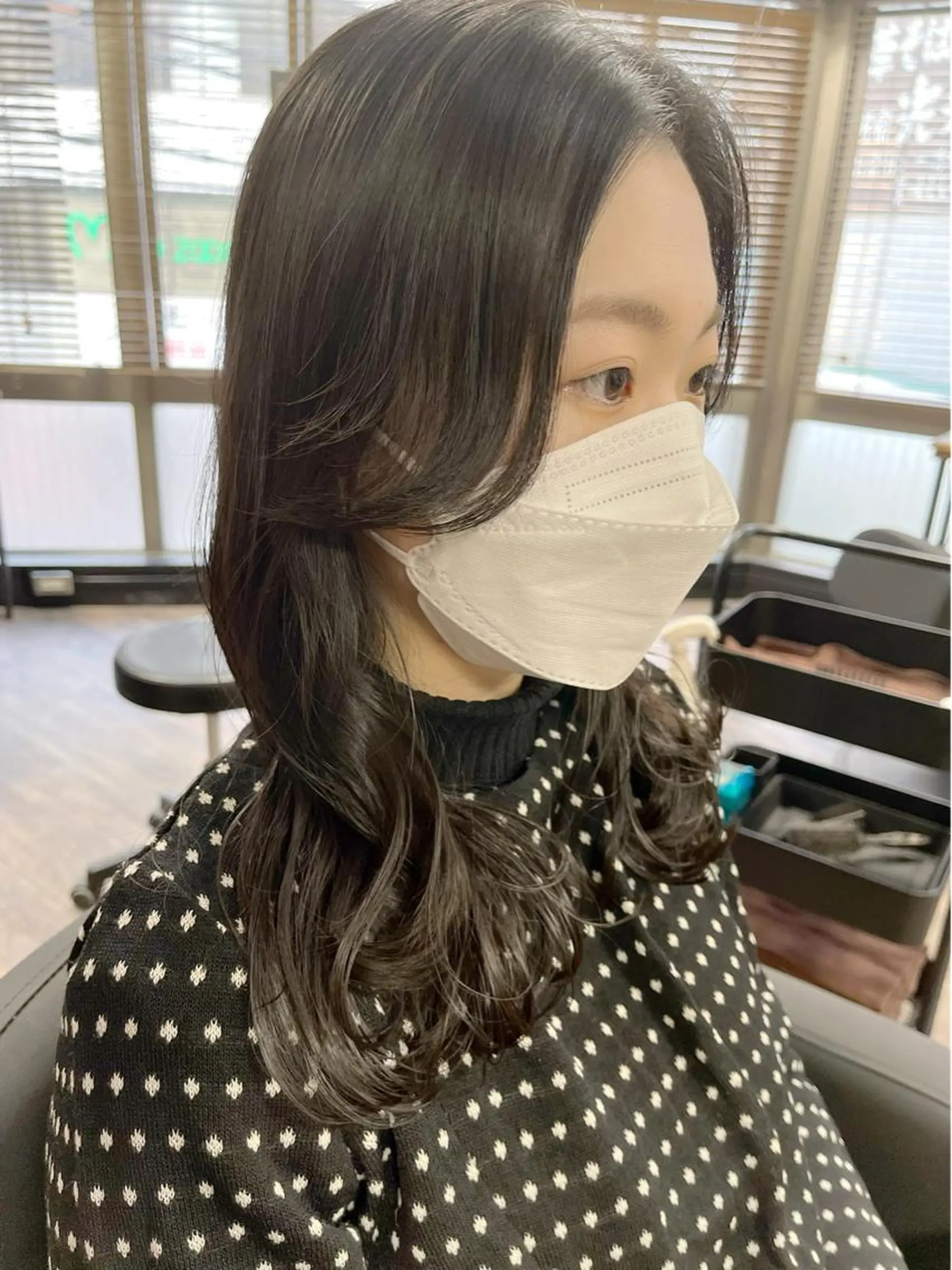 セミロング ヘアアレンジ 韓国風ヘア サイドバング カット トリートメント 🤍清楚系 韓国レイヤー🤍拓朗のヘアスタイル