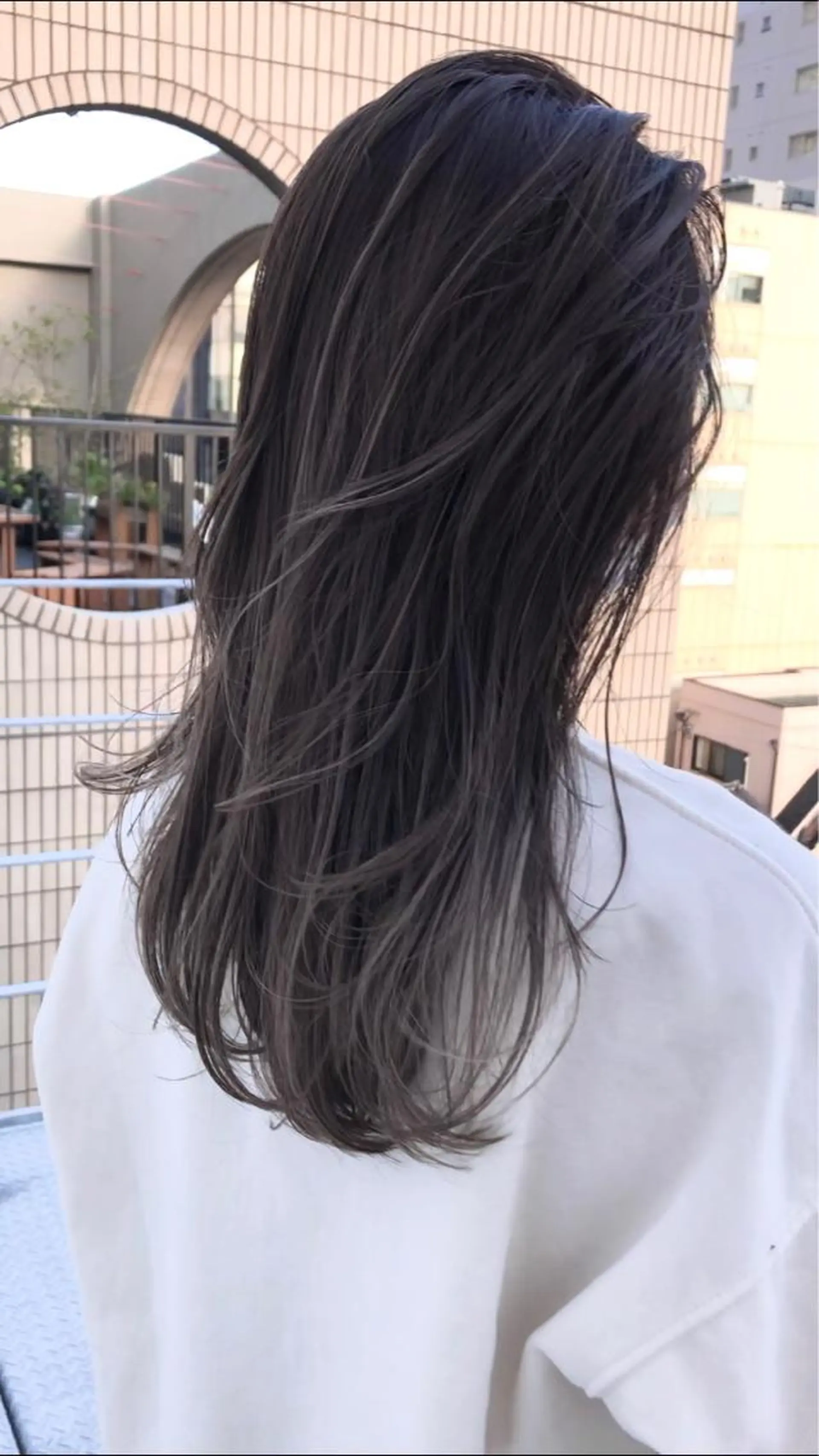 ロング カラー ヘアアレンジ ハイライトカラー ハイライト クドウレイ fifth渋谷のヘアスタイル