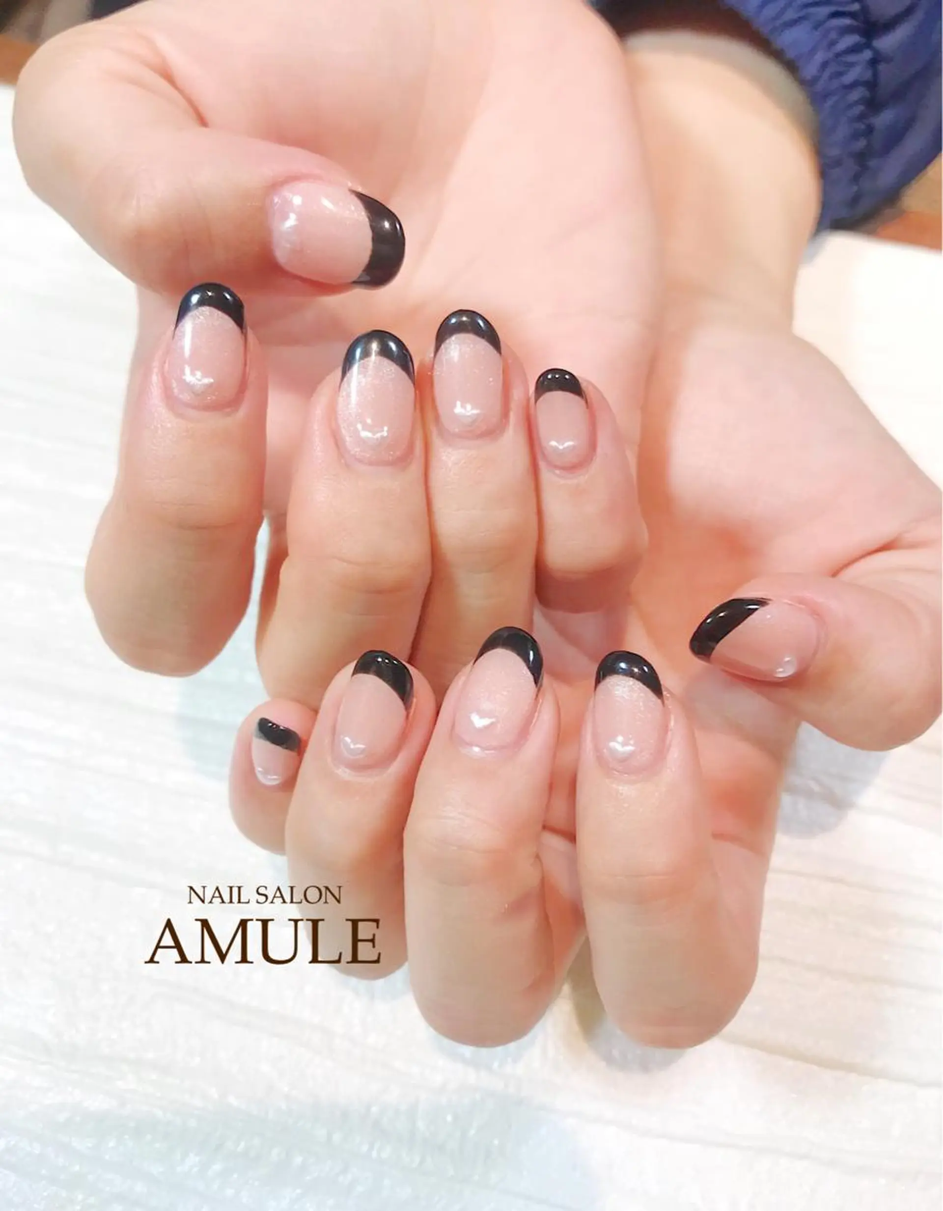 ネイル フレンチネイル ワンカラーネイル ストーンネイル ハンドネイル NAILSALON AMULEのネイルデザイン