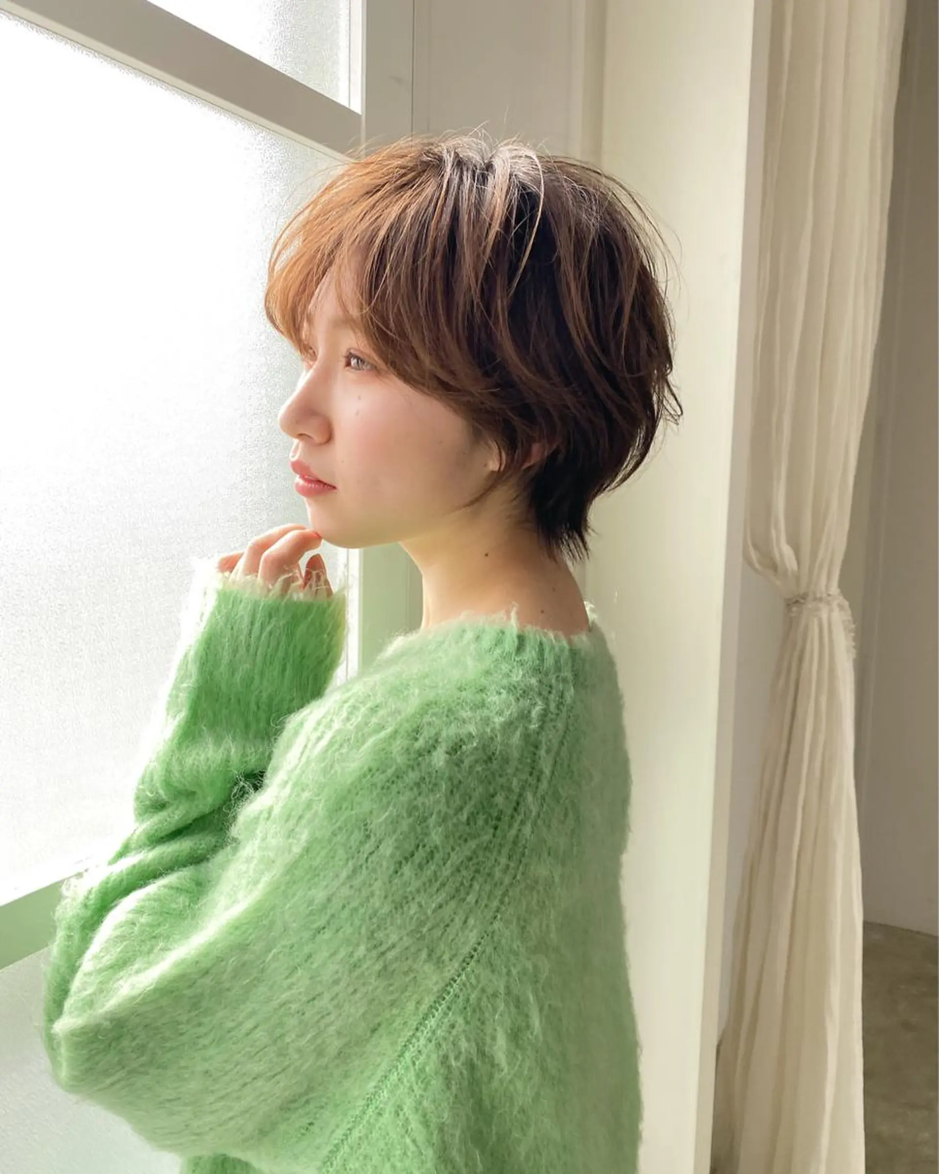 ショート 京都レイヤーカット/ 縮毛矯正/羽柴りくのヘアスタイル