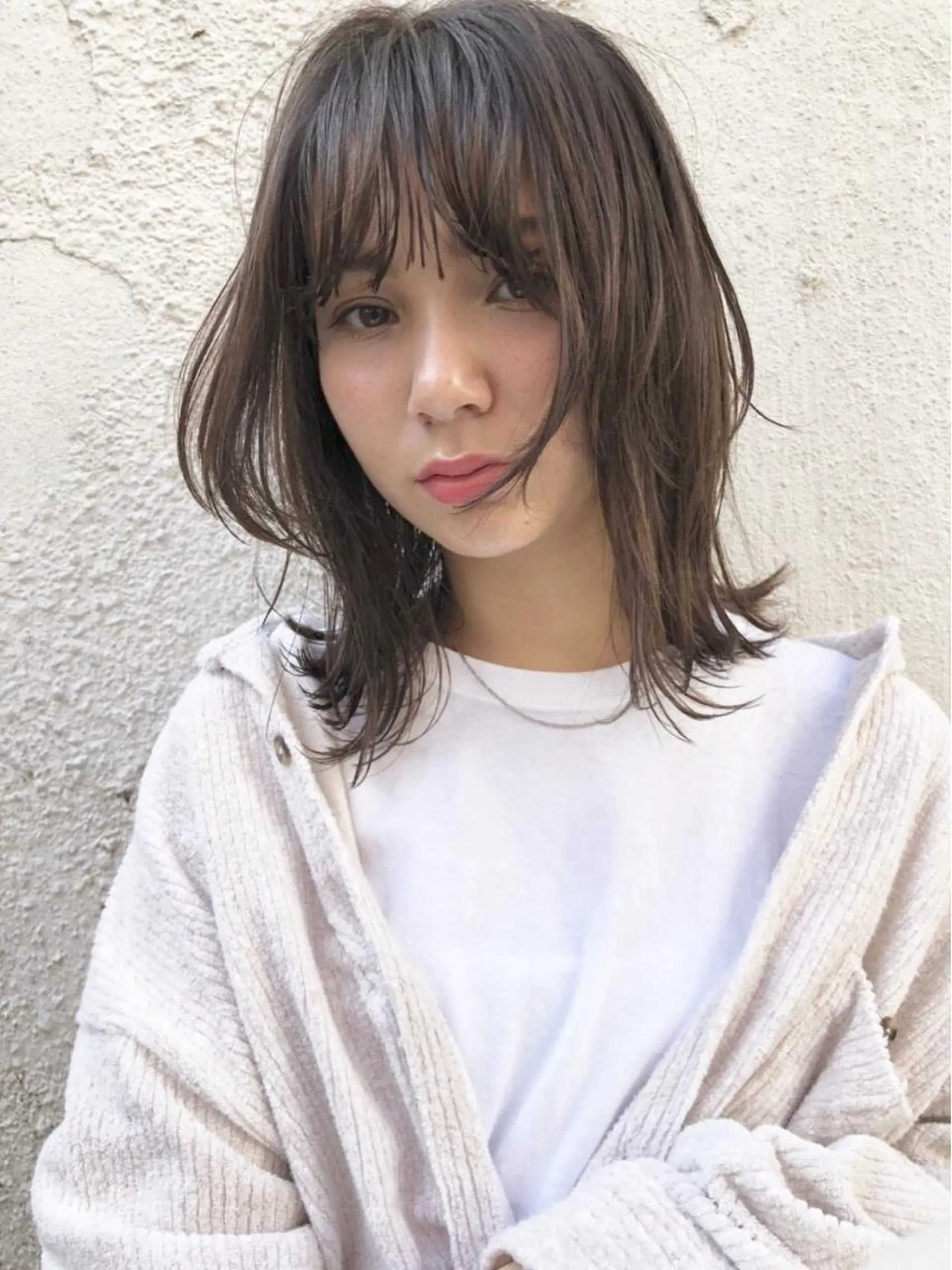 ミディアム レイヤーカット カット ヘアカラー トリートメント mood tatemachiのヘアスタイル