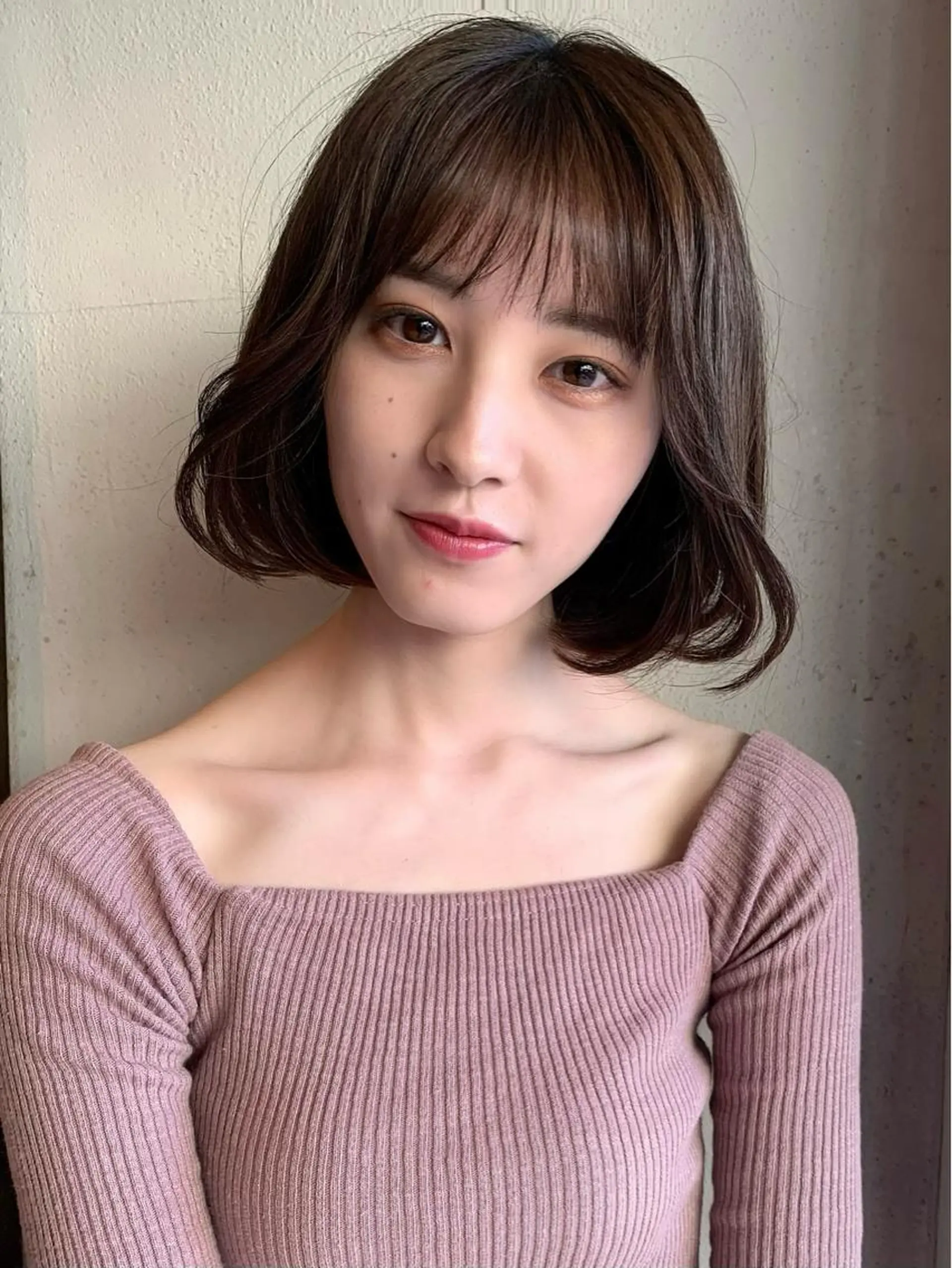 ミディアム カラー 透明感/オリーブ/ グレージュ/YUKAのヘアスタイル