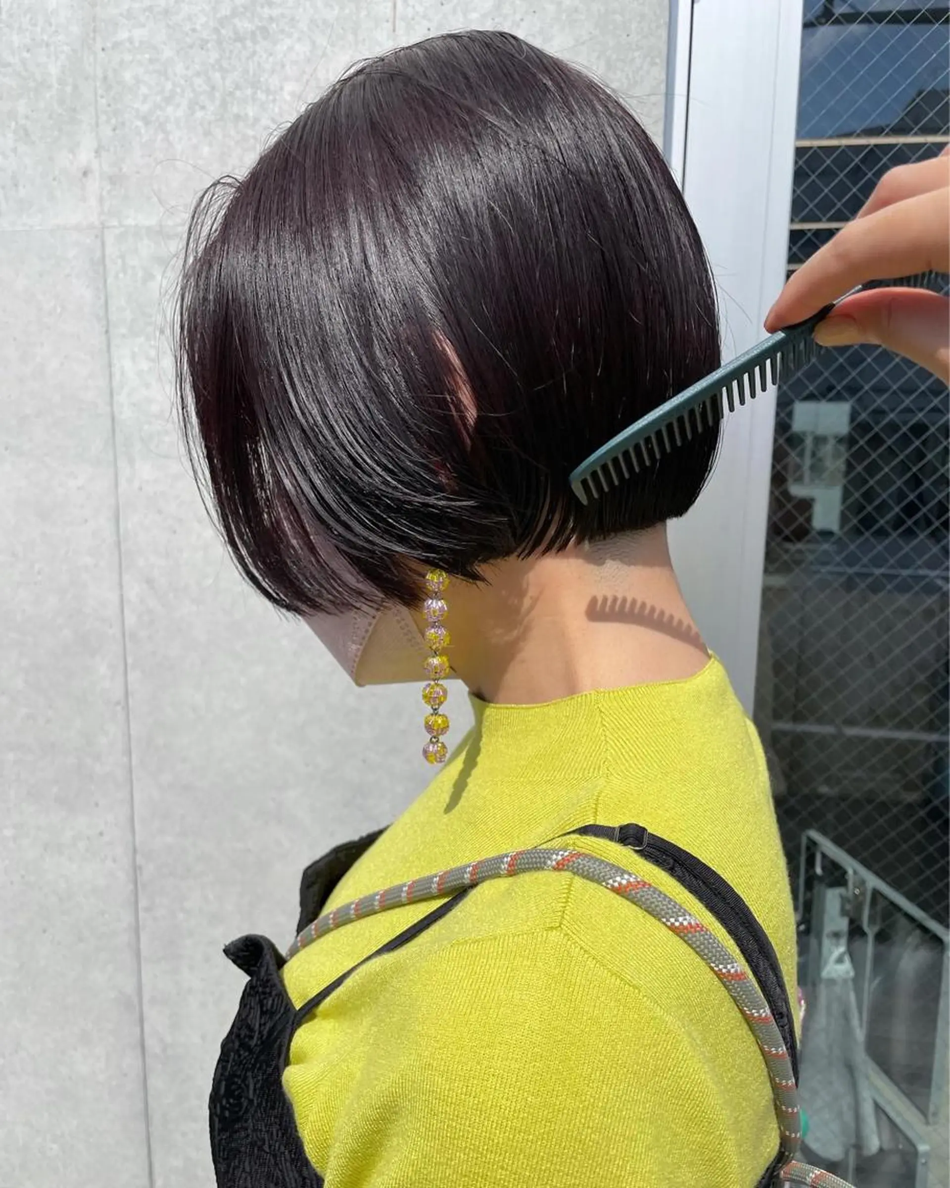 ミディアム カラー ボブ カット ヘアカラー 佐伯 和佳のヘアスタイル