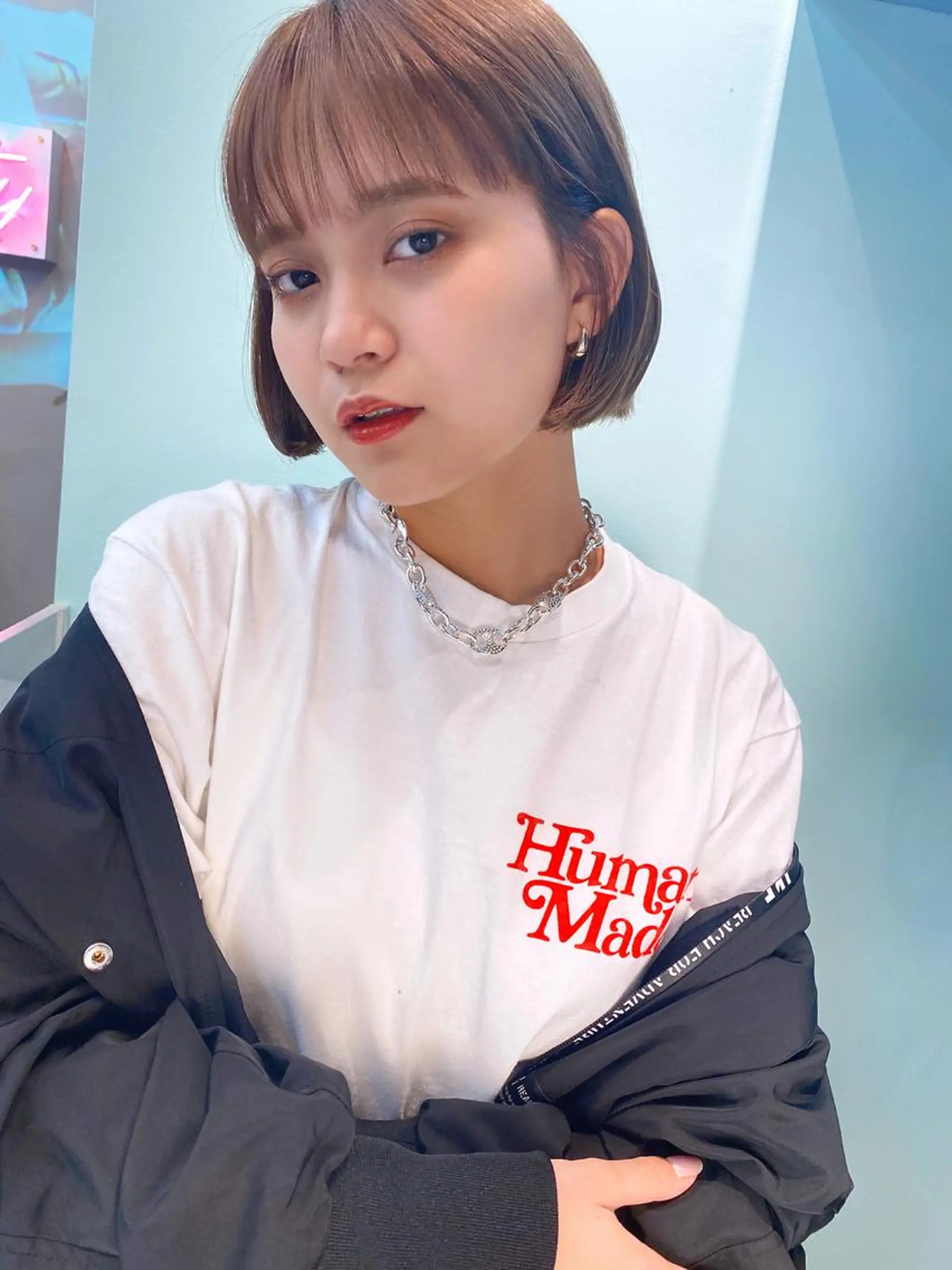 ショート カラー カット ヘアカラー トリートメント 岡野 静華のヘアスタイル