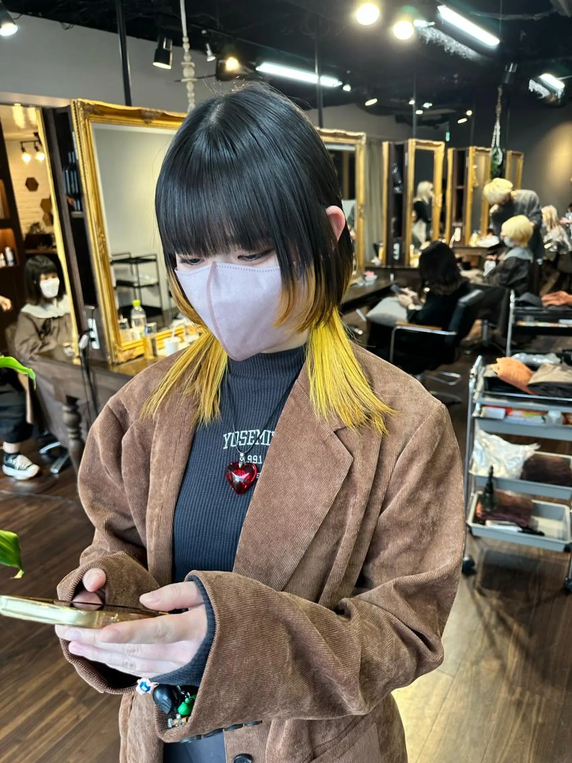 ミディアム 韓国風カラー 顔まわりレイヤー 顔周りカット 髪質改善 韓国風ヘア カット ヘアカラー トリートメント ワンホンヘア ケラチン/Kaitoのヘアスタイル