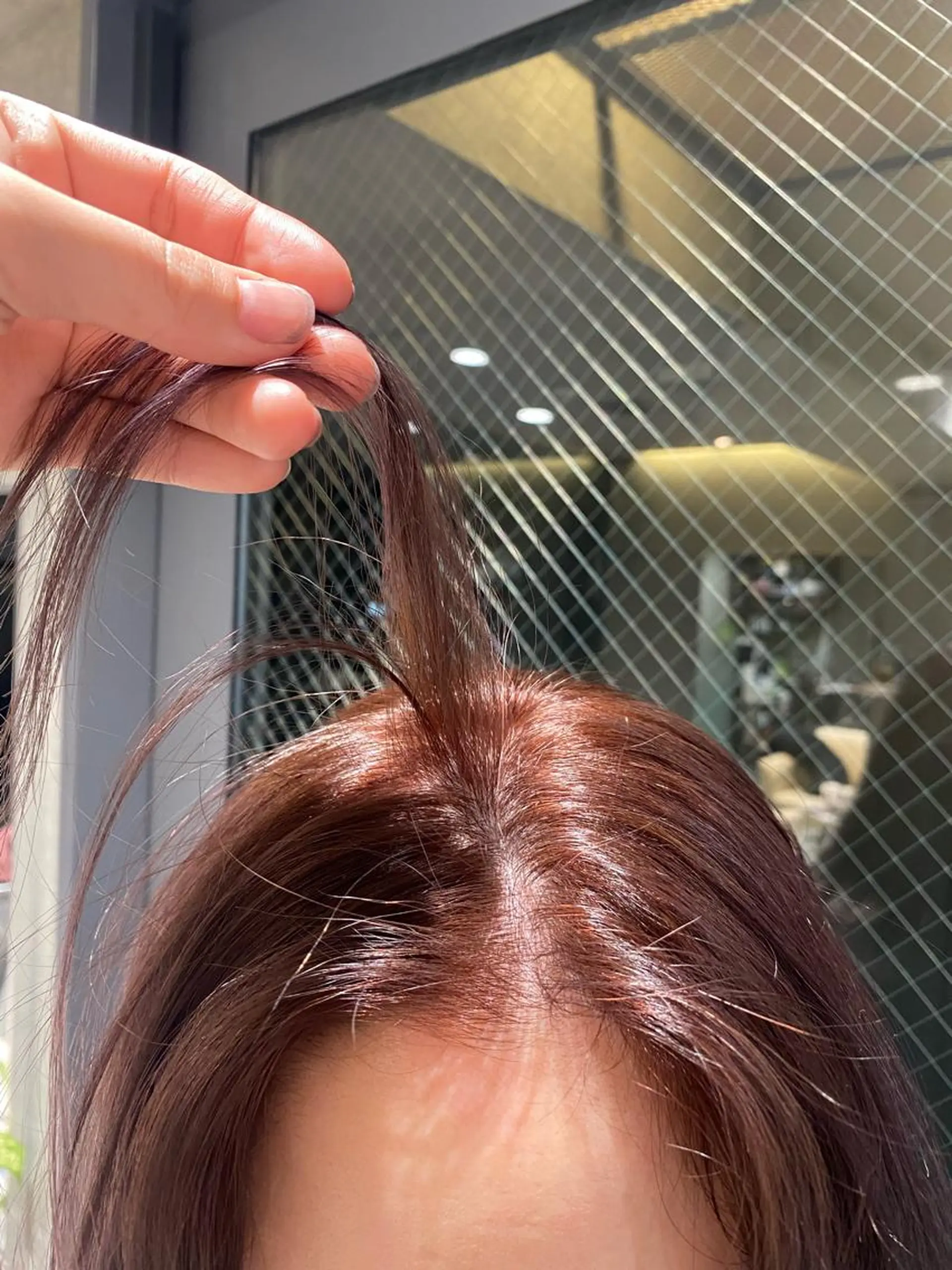 ミディアム カラー ベージュカラー レッドカラー ブリーチなしカラー RURI🩵のヘアスタイル