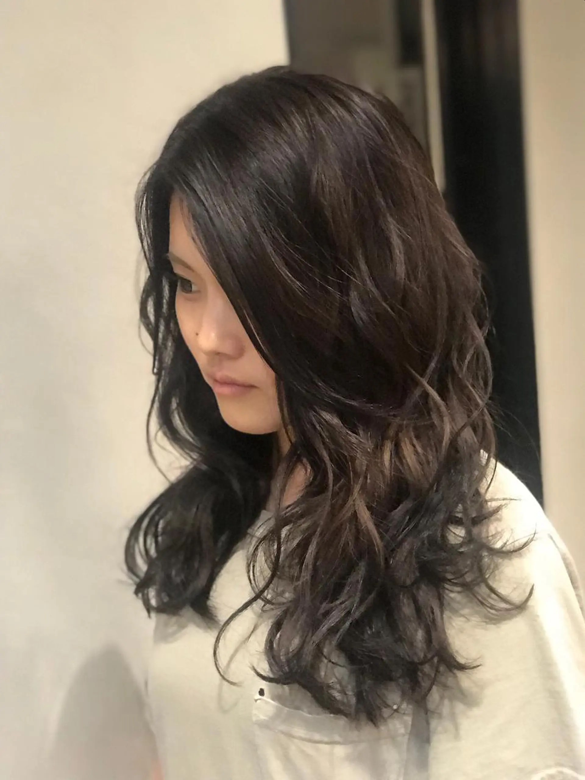 セミロング カラー 山内 聡史のヘアスタイル