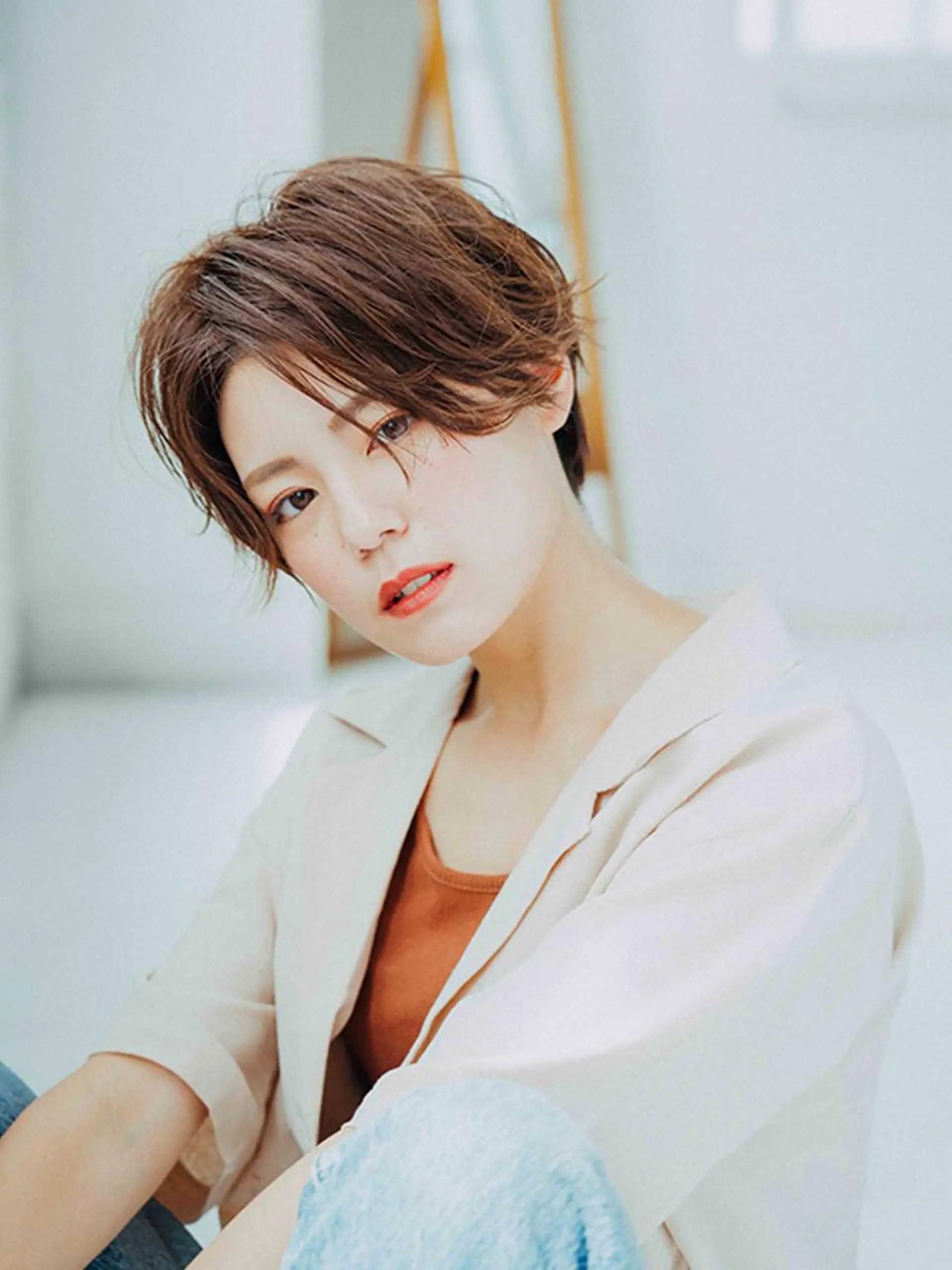 ショート 🌟髪質改善ケアカラ ー美髪縮毛矯正y🌟のヘアスタイル