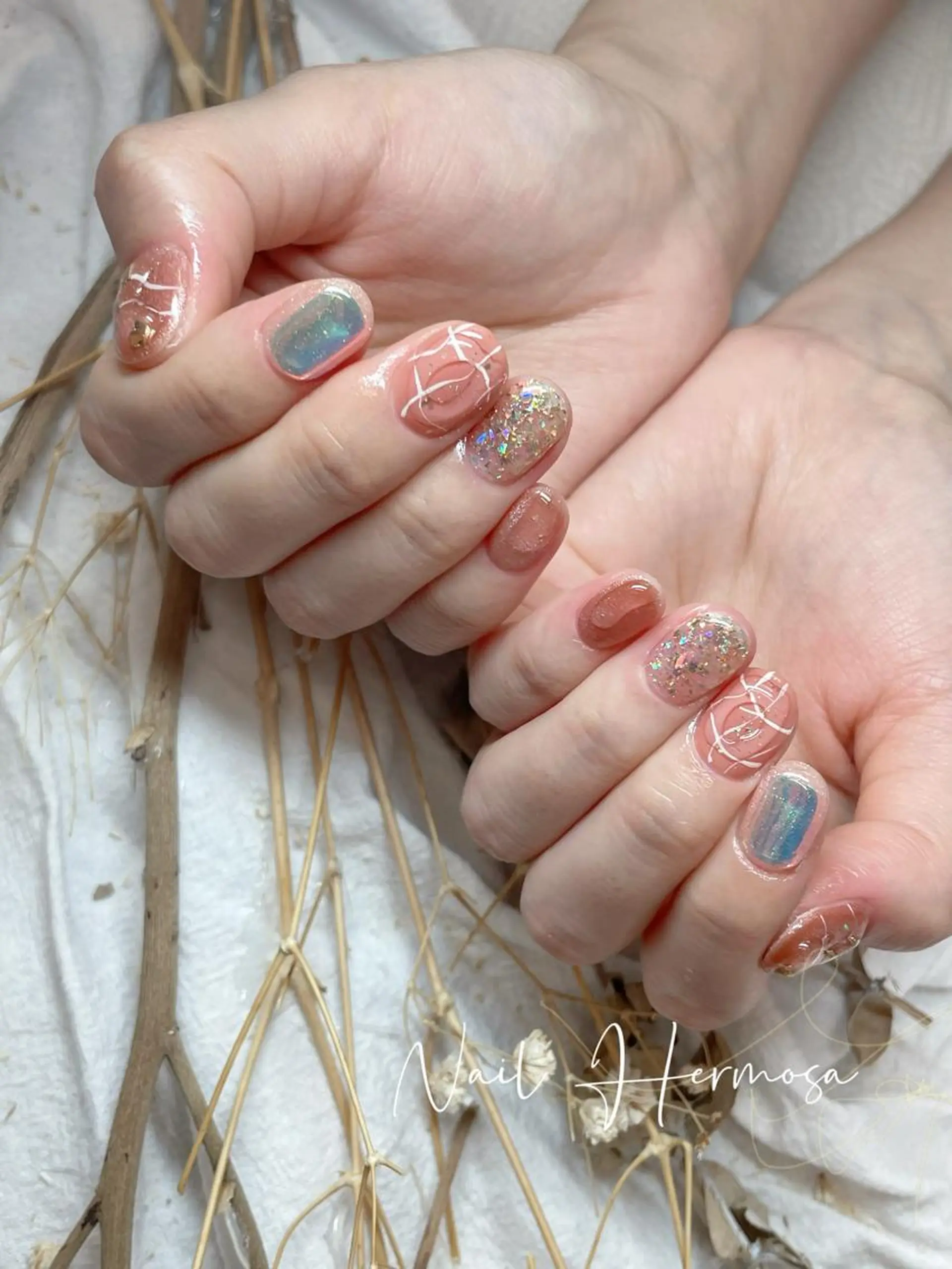 ネイル 桜ネイル 長さ出し フラッシュネイル フラワーネイル フットネイル ハンドネイル ネイル エルモサのネイルデザイン