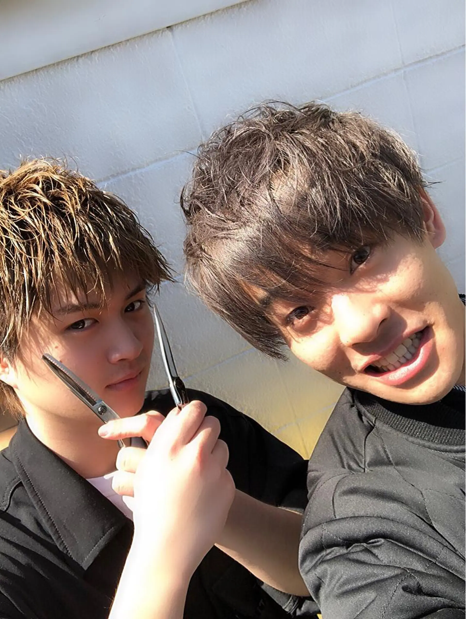 ショート カラー パーマ メンズ JUNTA 梅田茶屋町のヘアスタイル