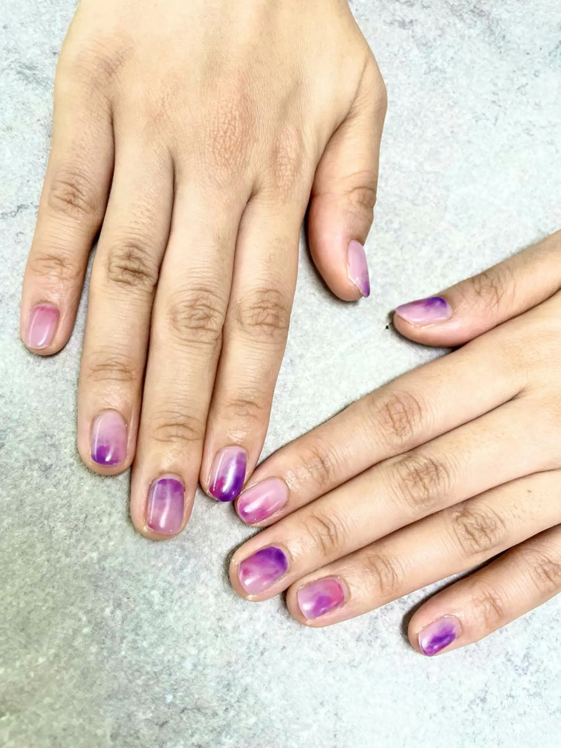 ネイル 大理石ネイル(マーブル) パープル FASTNAIL PLUS 新宿店のネイルデザイン