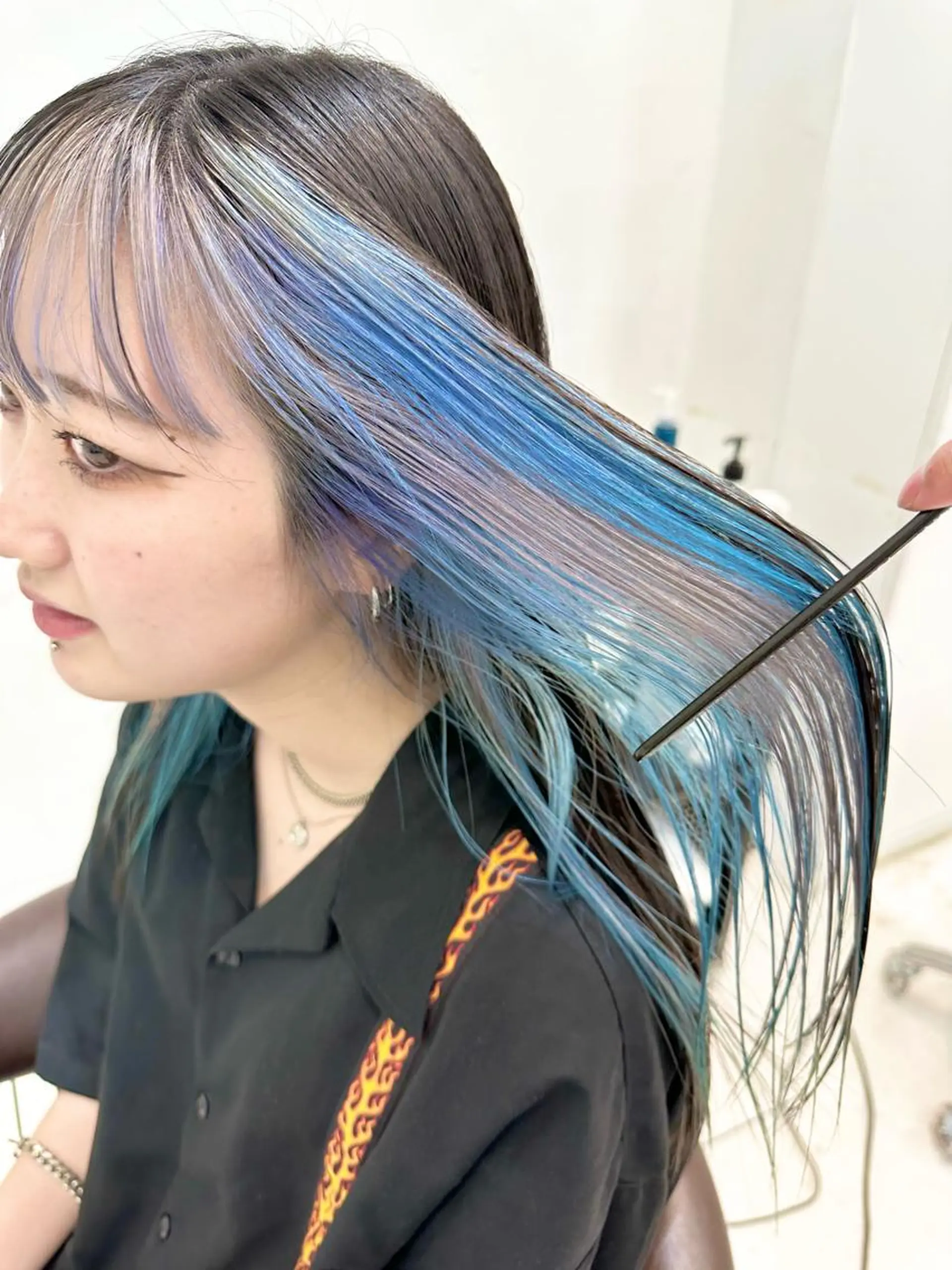 ミディアム カラー ヘアカラー トリートメント ヘッドスパ ヘアセット kai .のヘアスタイル