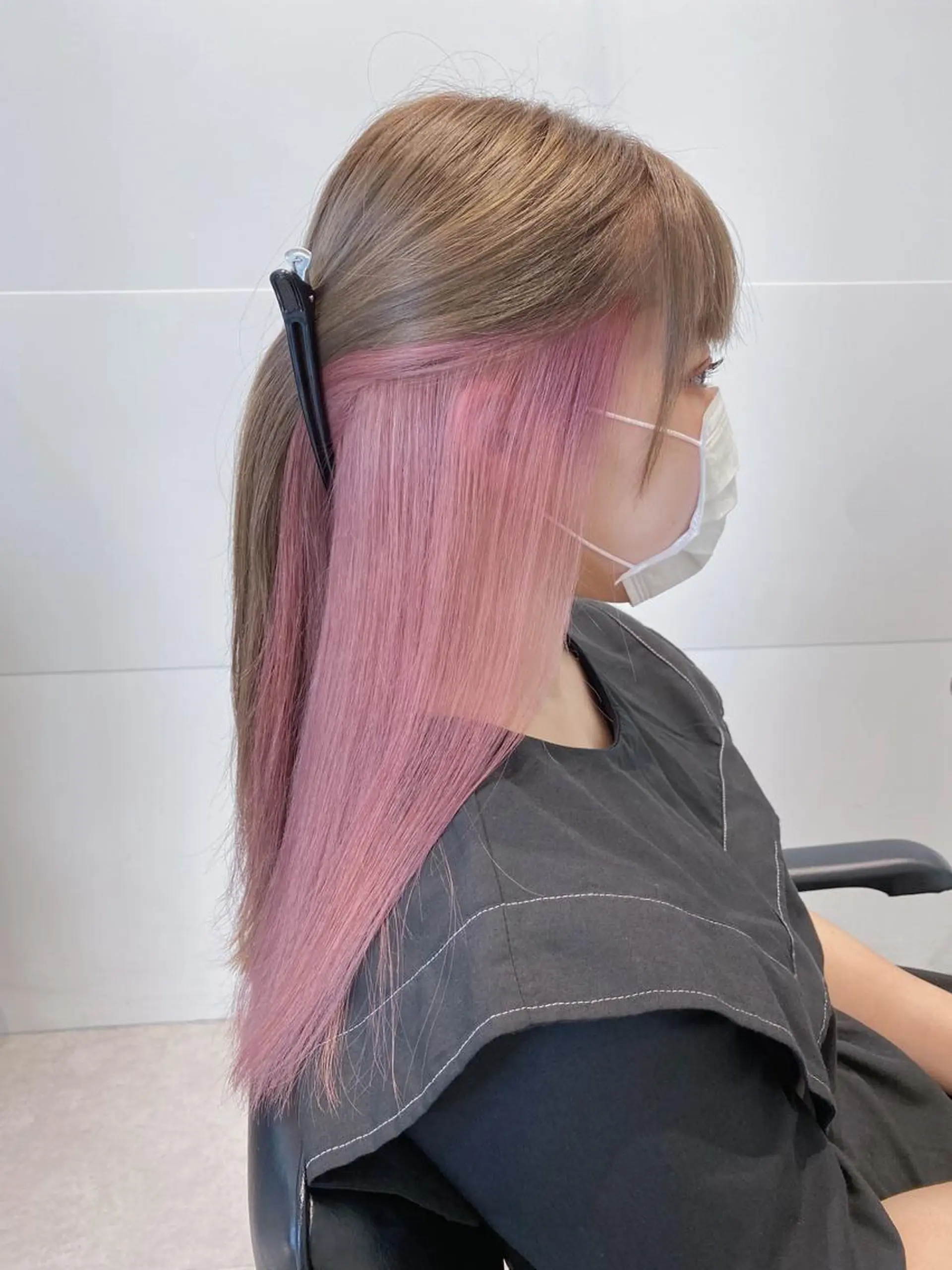 セミロング カラー ブリーチ ピンクカラー 鈴木直之/ハイトーン /ボブ/美髪矯正のヘアスタイル