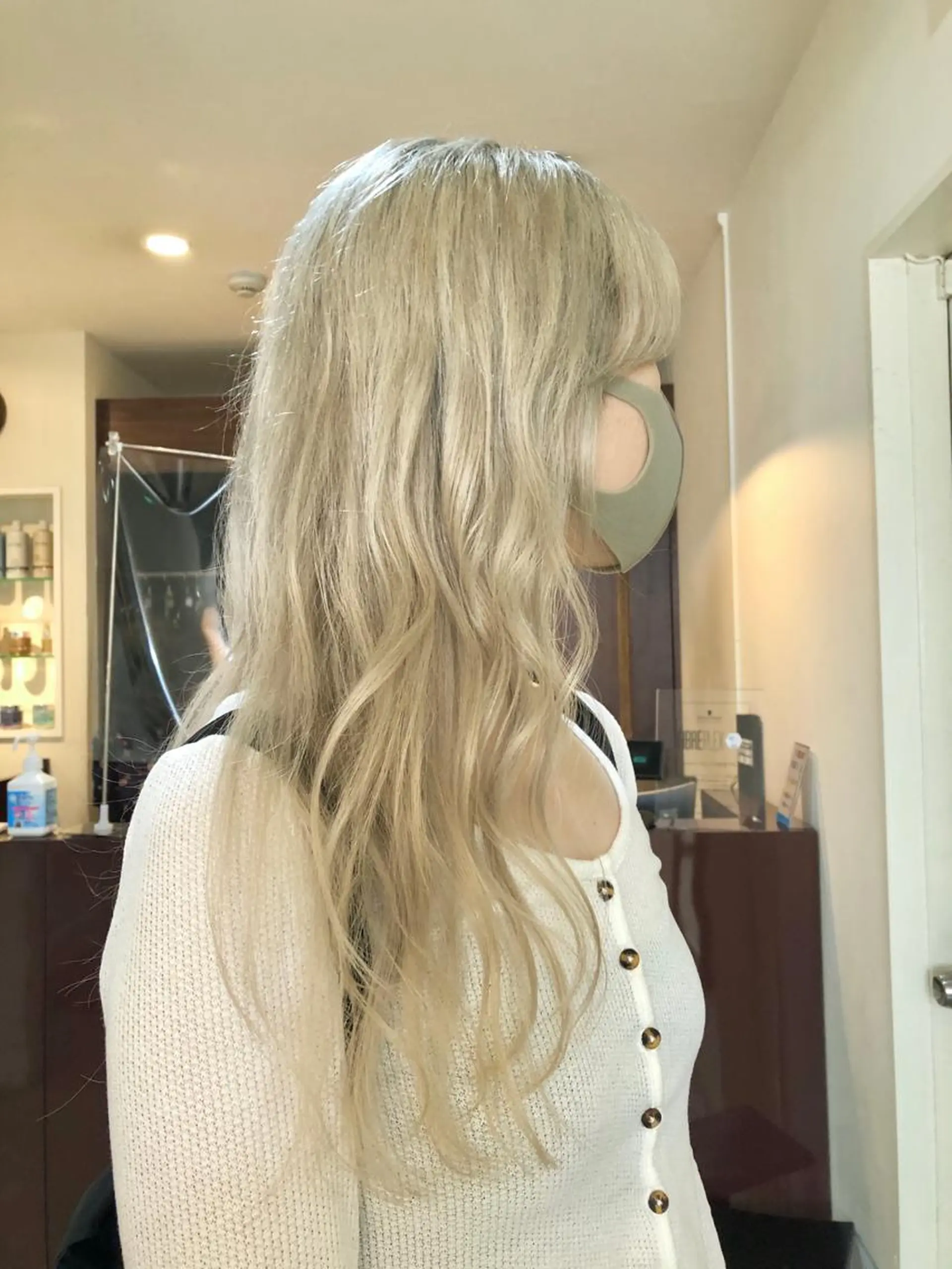 カラー ブロンド 透明感カラー ハイトーンカラー ホワイトブロンド ショート/パーマ/ カラー/FUKOのヘアスタイル