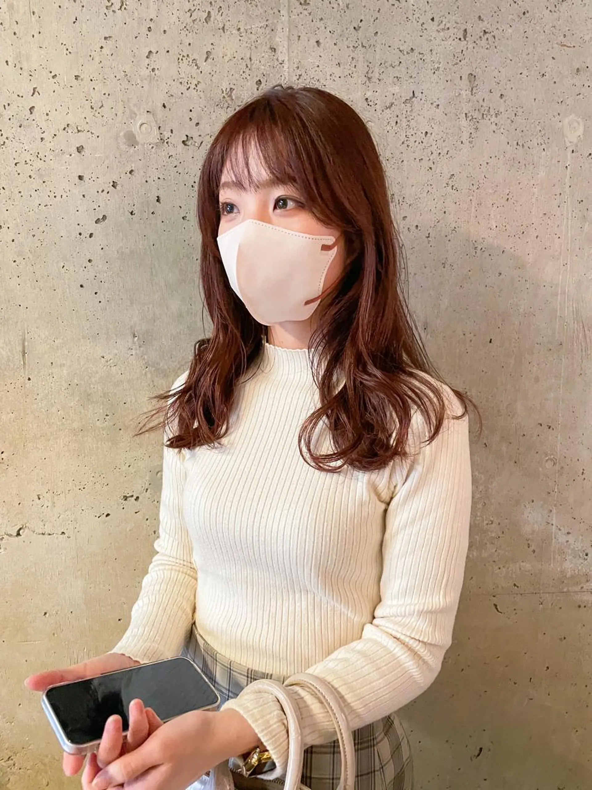 セミロング カラー パーマ/レイヤー 岩山丈一郎のヘアスタイル